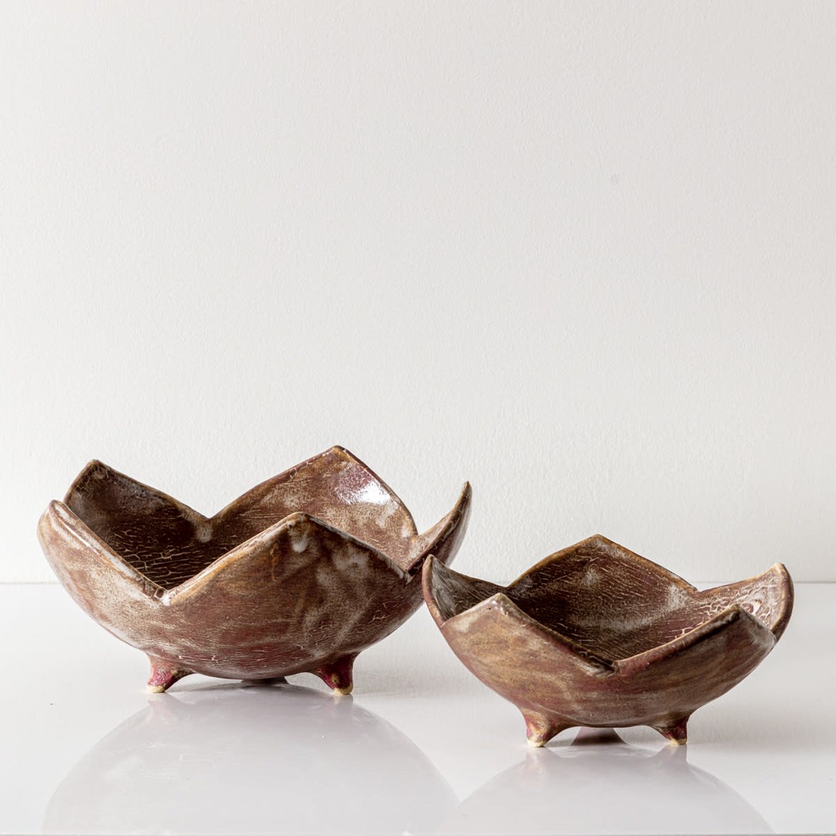 Christopher Maschinot, Pair of Mauve Tulip Bowls