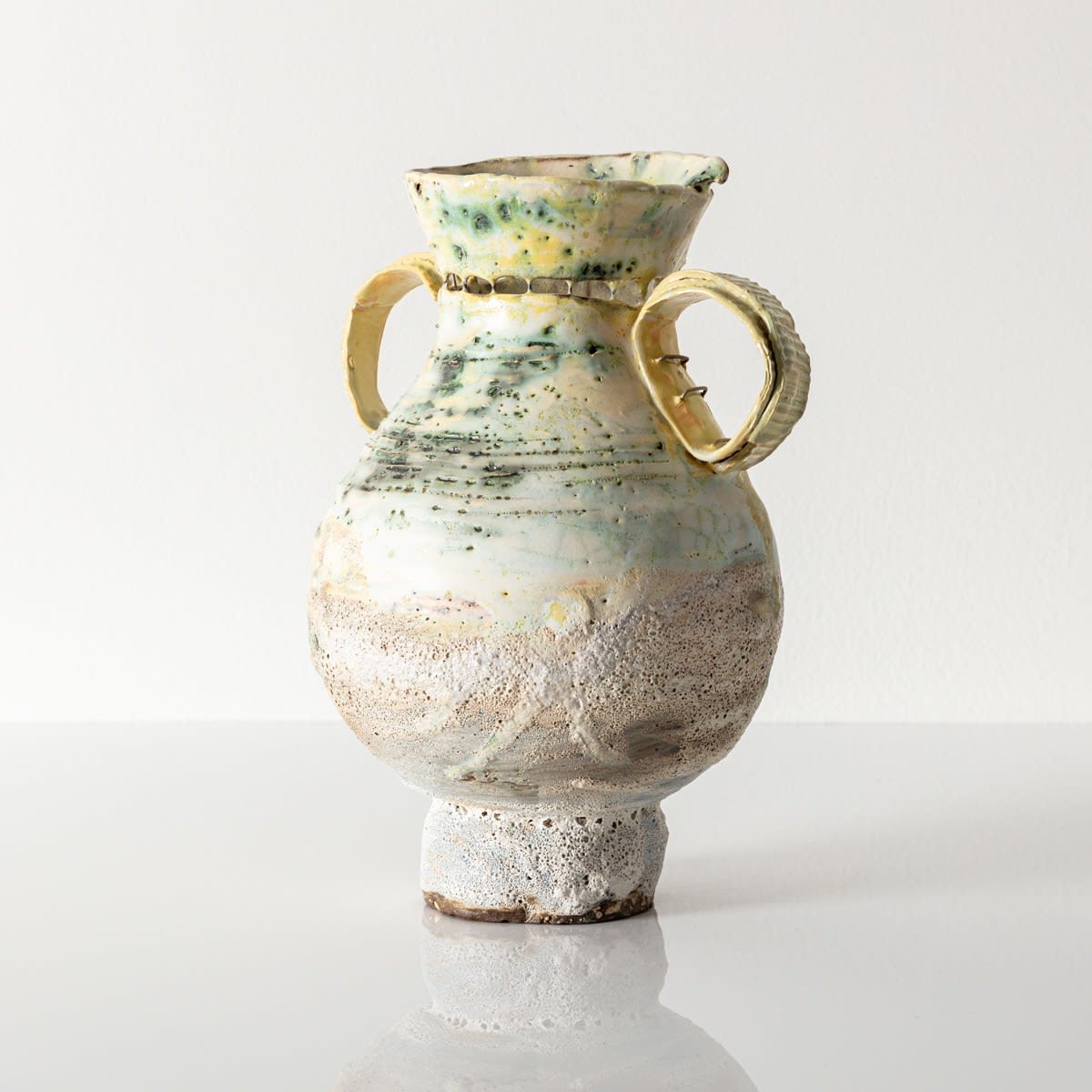 Ani Kasten, Yellow and Green Vessel with Handles