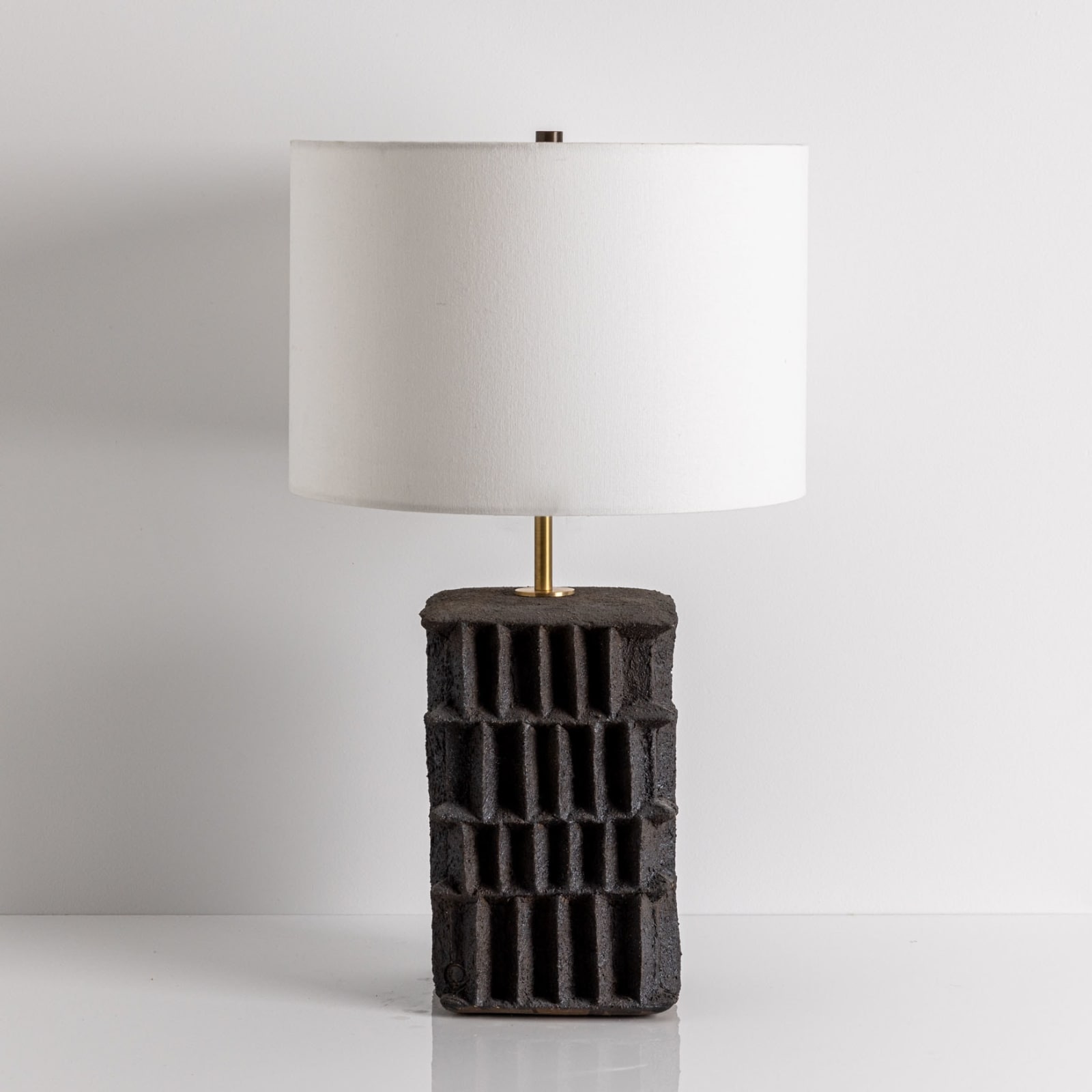Christopher Maschinot, Brown Rectangular Grid Lamp