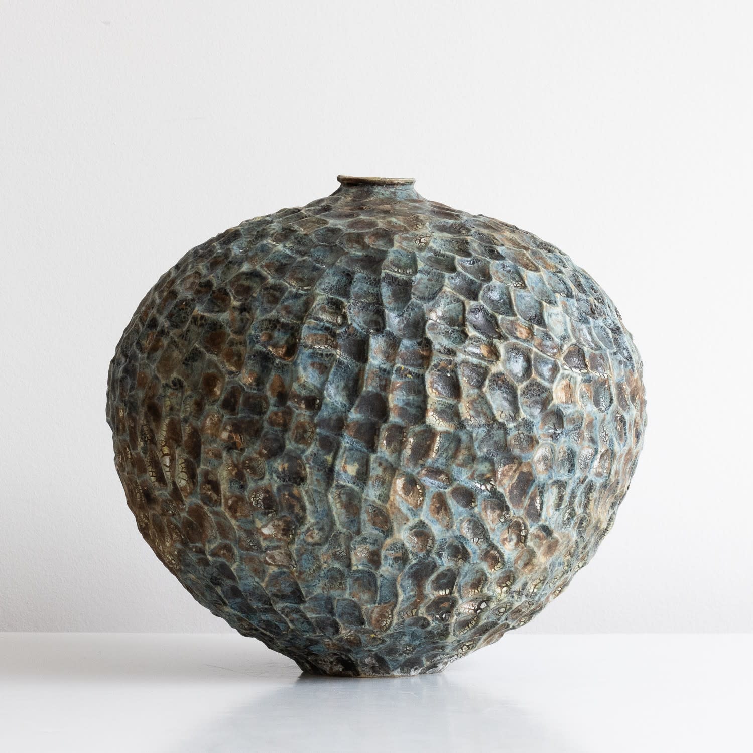 Lise Herud Braten, Slate Blue Carved Vessel