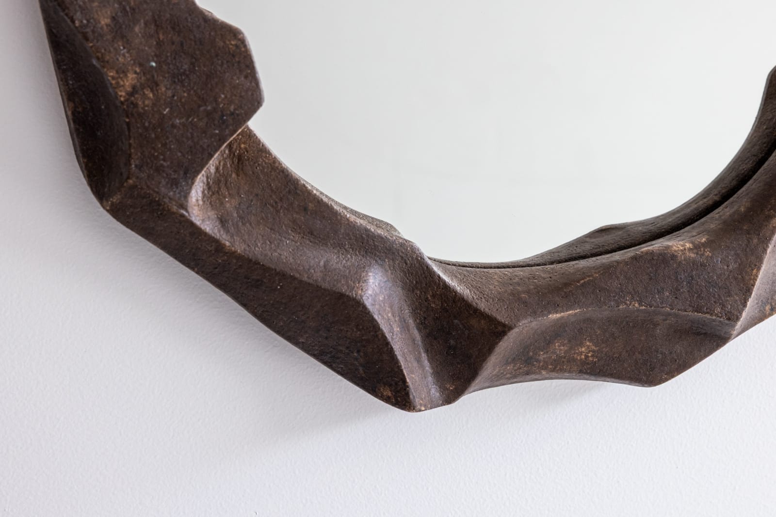 Camille Le Dressay, Deep Brown Ceramic Mirror