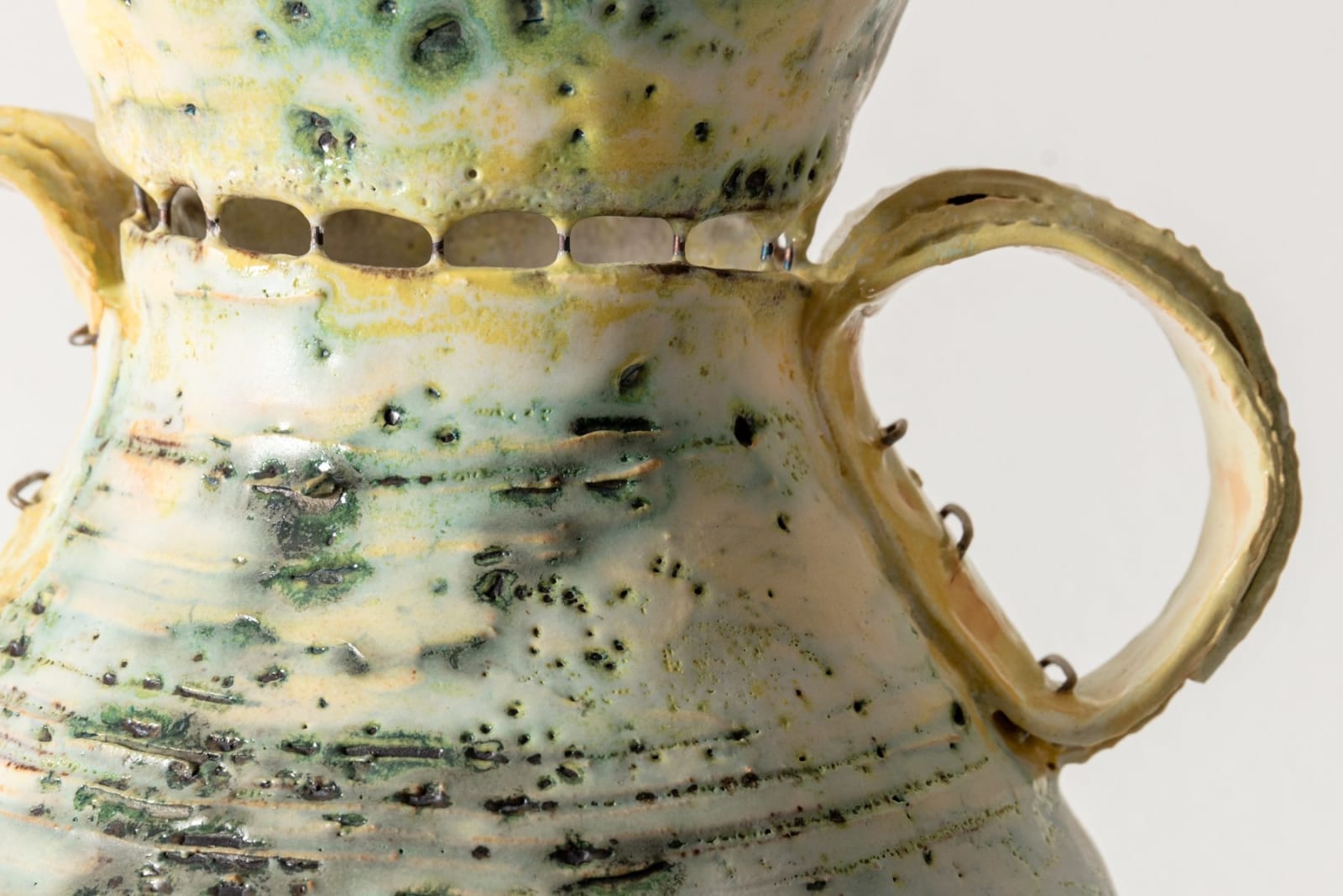 Ani Kasten, Yellow and Green Vessel with Handles