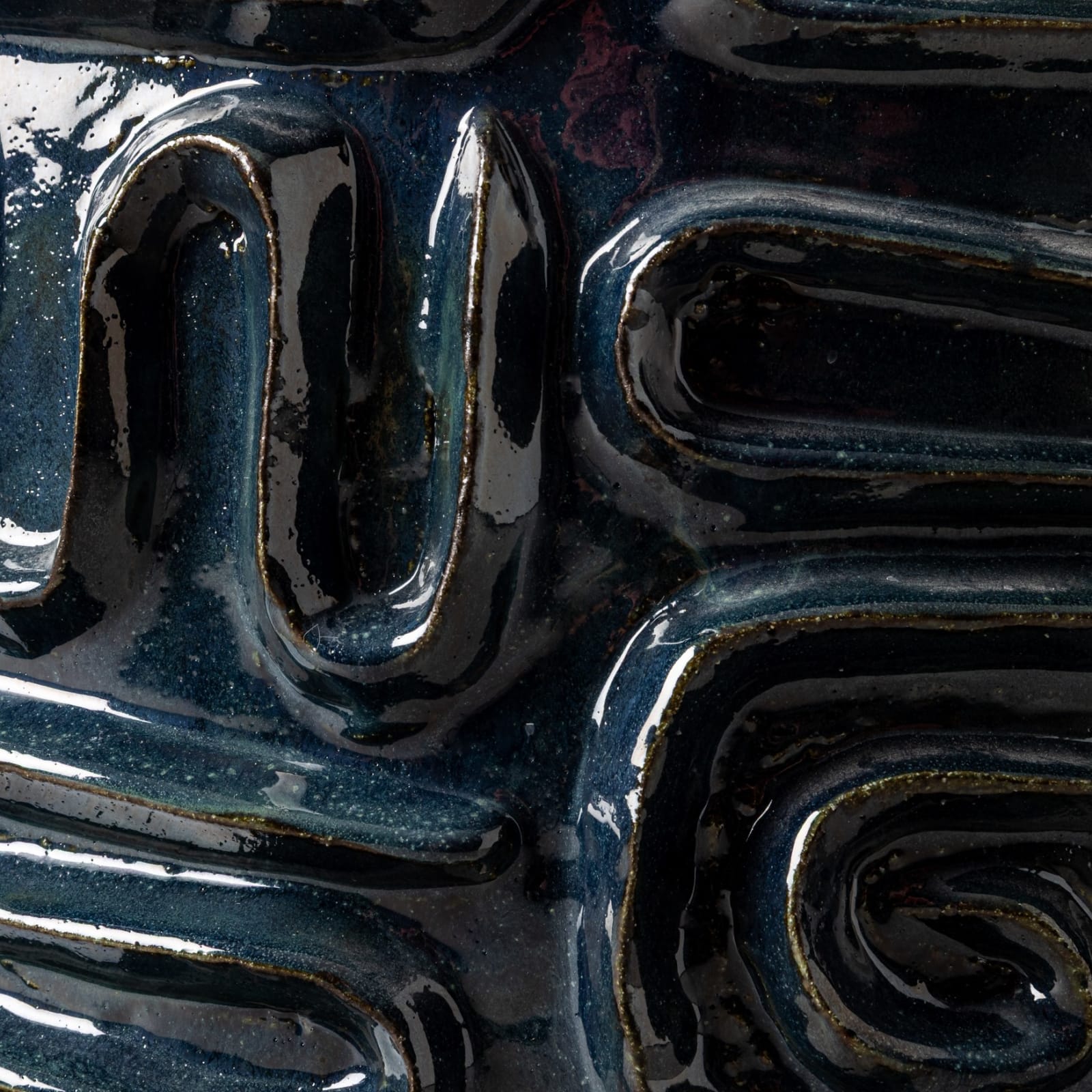 Christopher Maschinot, Wandering Lines Planter in Teal