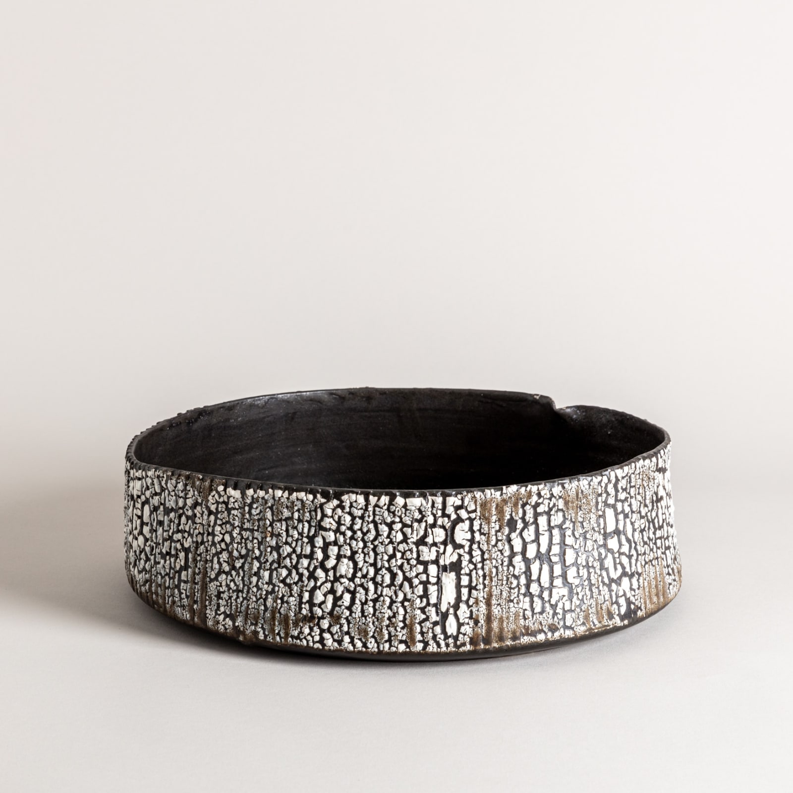 Ani Kasten, Black and White Crackle Landscape Bowl