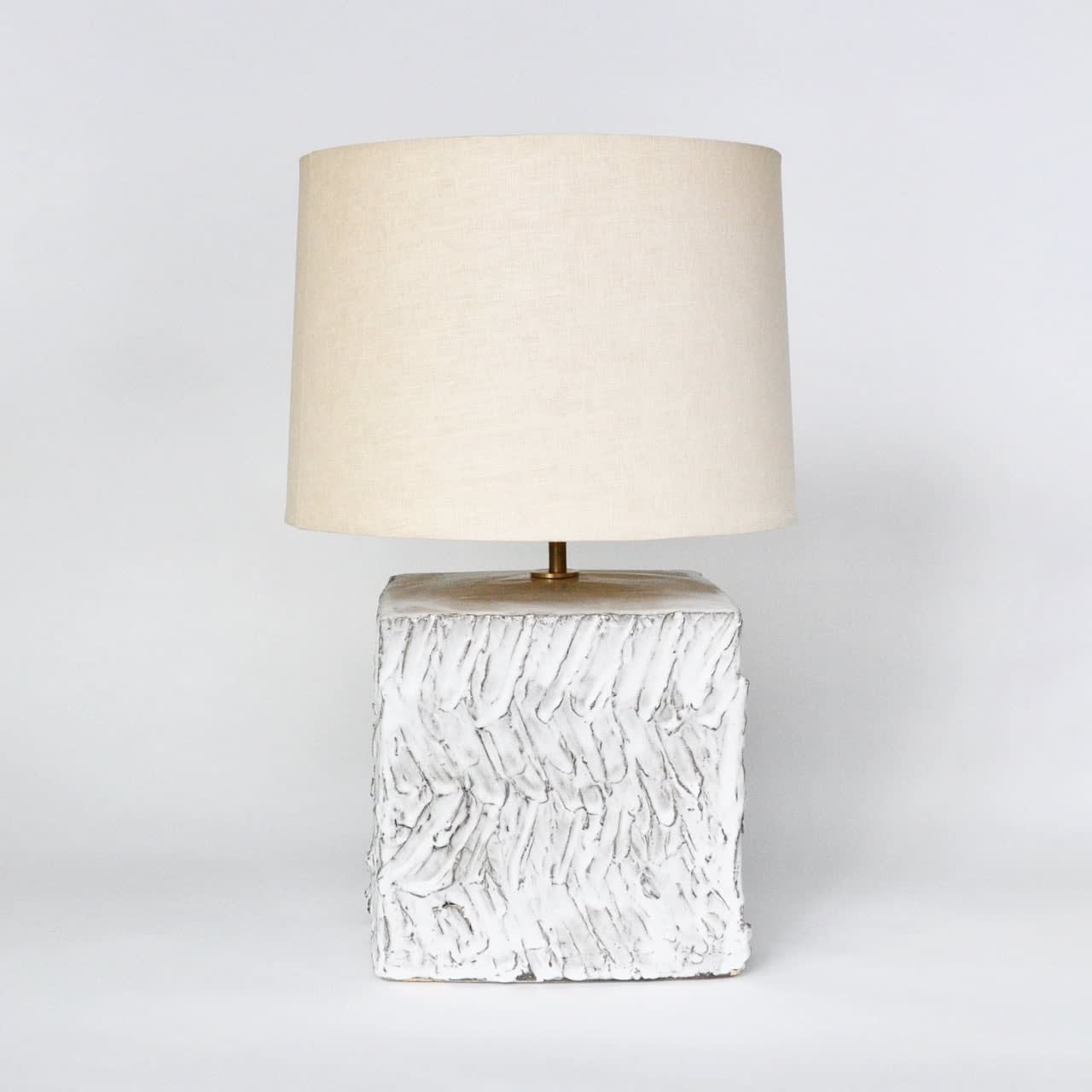 Christopher Maschinot, Cube White Textured Lamp