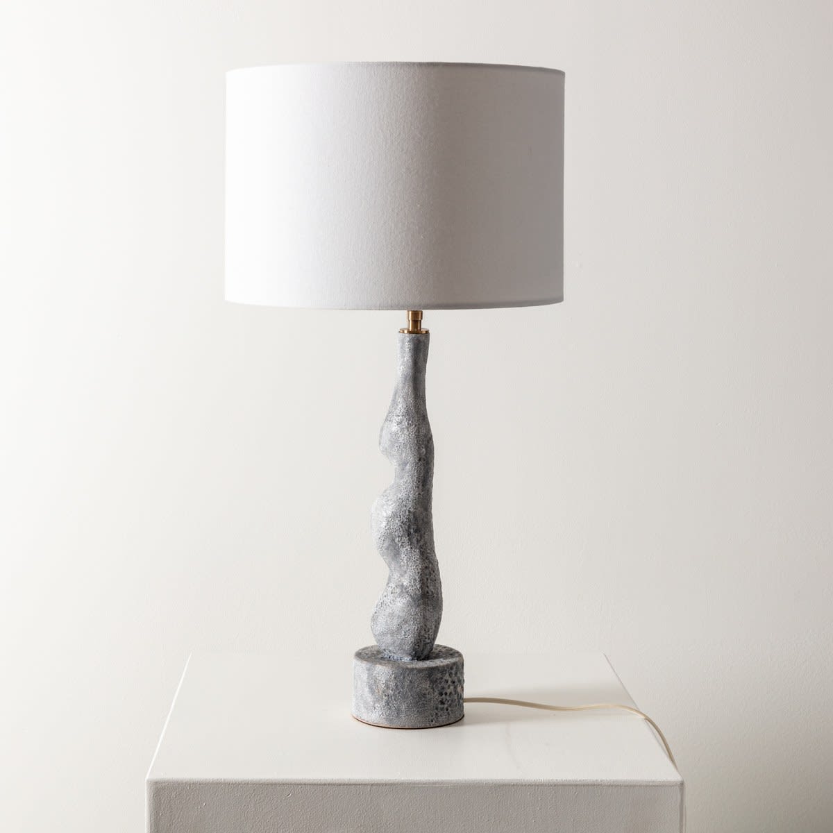 Gary Dipasquale, White Pebbled Asymmetrical Lamp