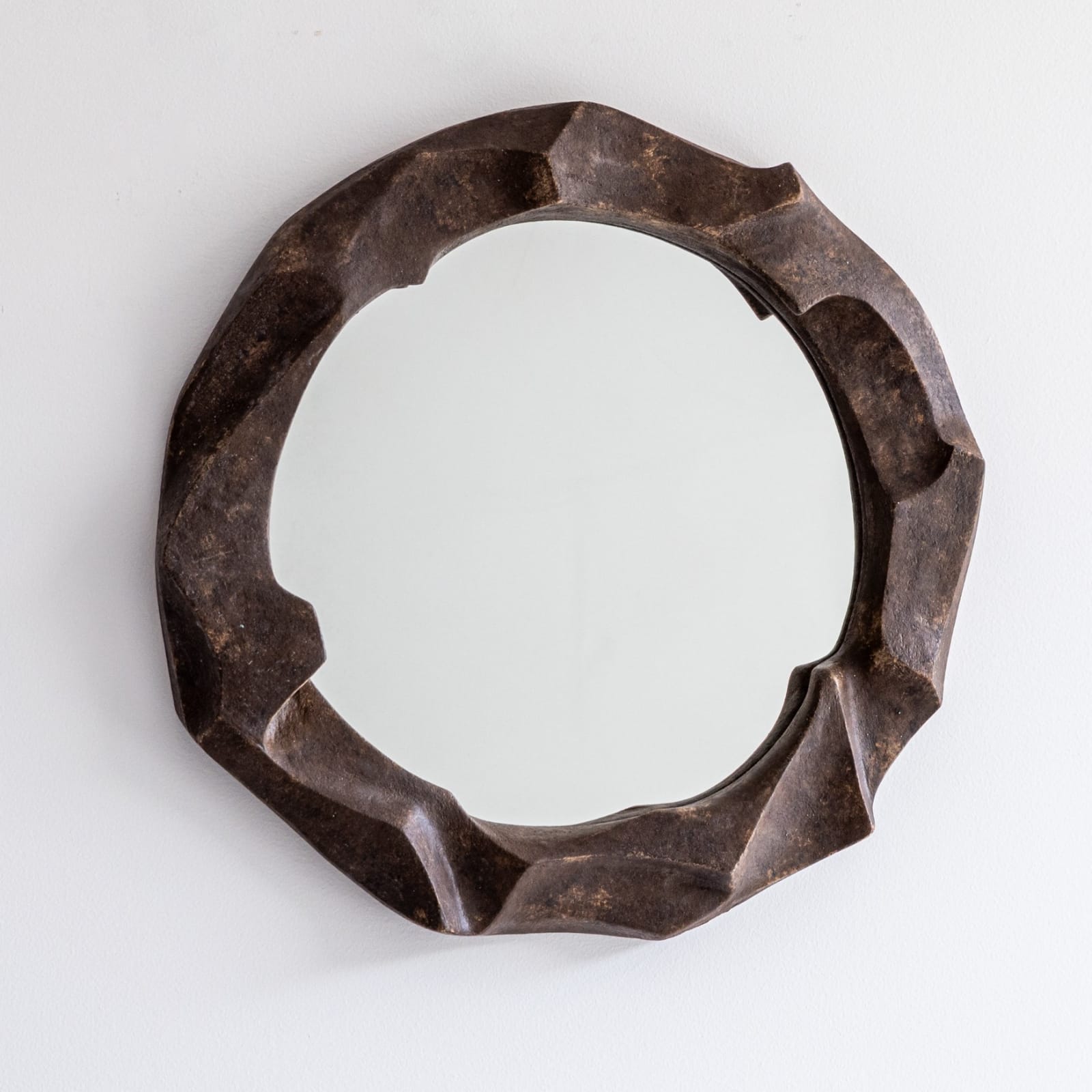 Camille Le Dressay, Deep Brown Ceramic Mirror