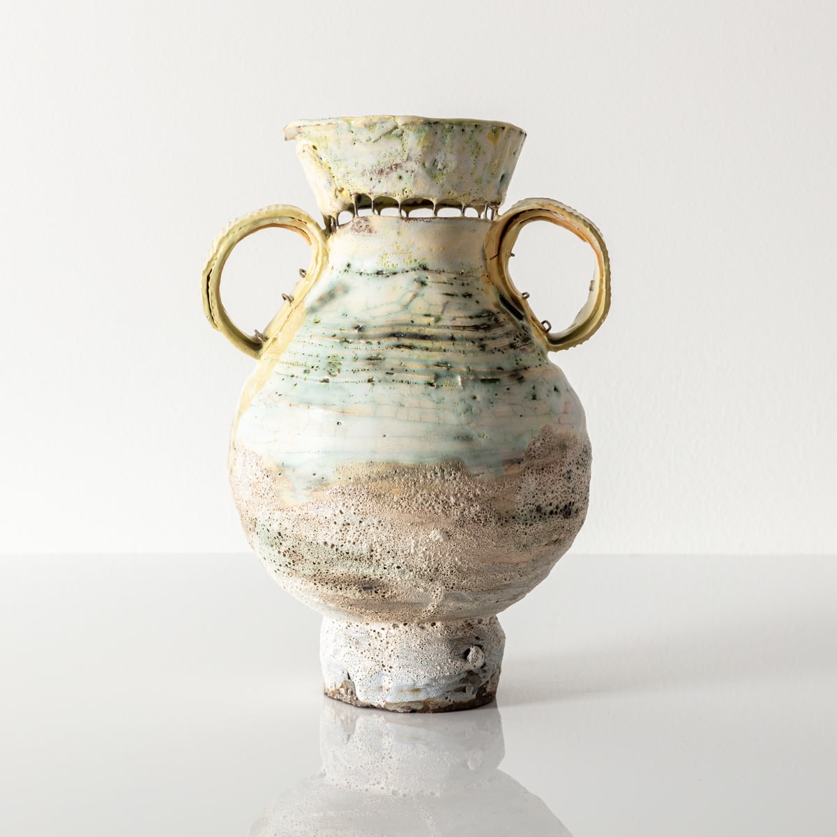 Ani Kasten, Yellow and Green Vessel with Handles