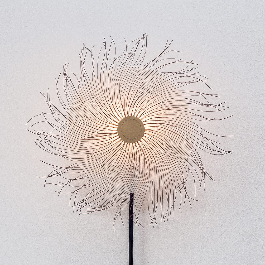 Lamps from Chile, Single Extended Fiber Crin Wall Light
