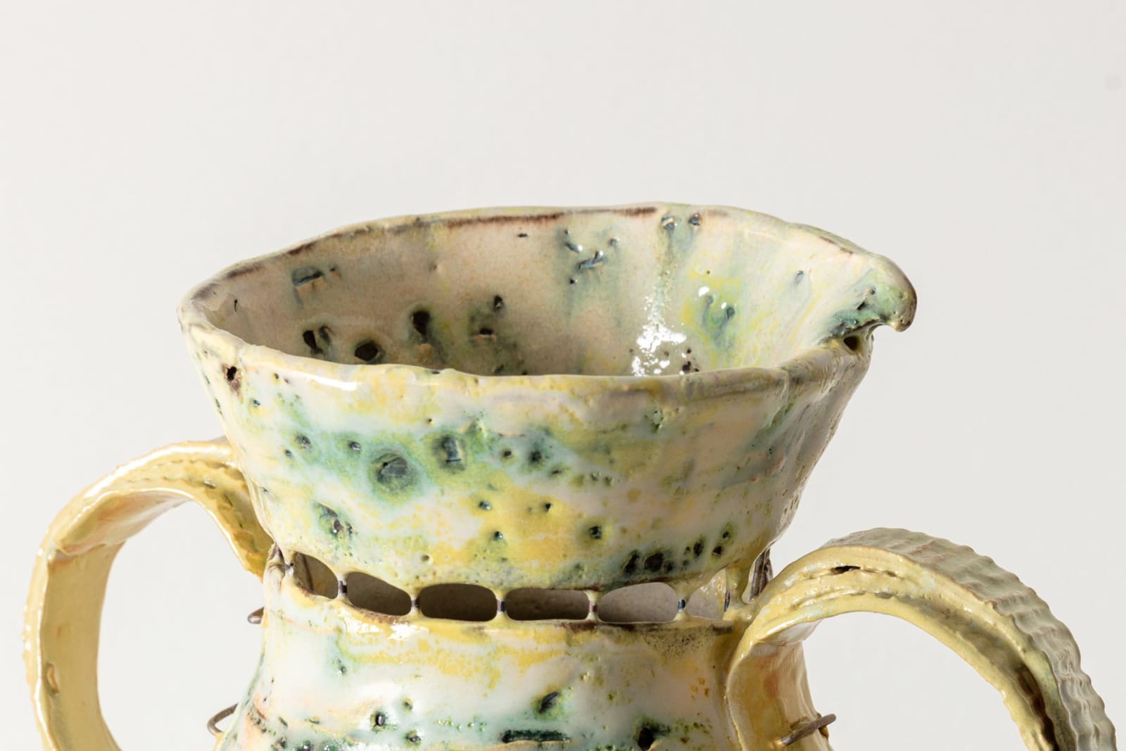 Ani Kasten, Yellow and Green Vessel with Handles