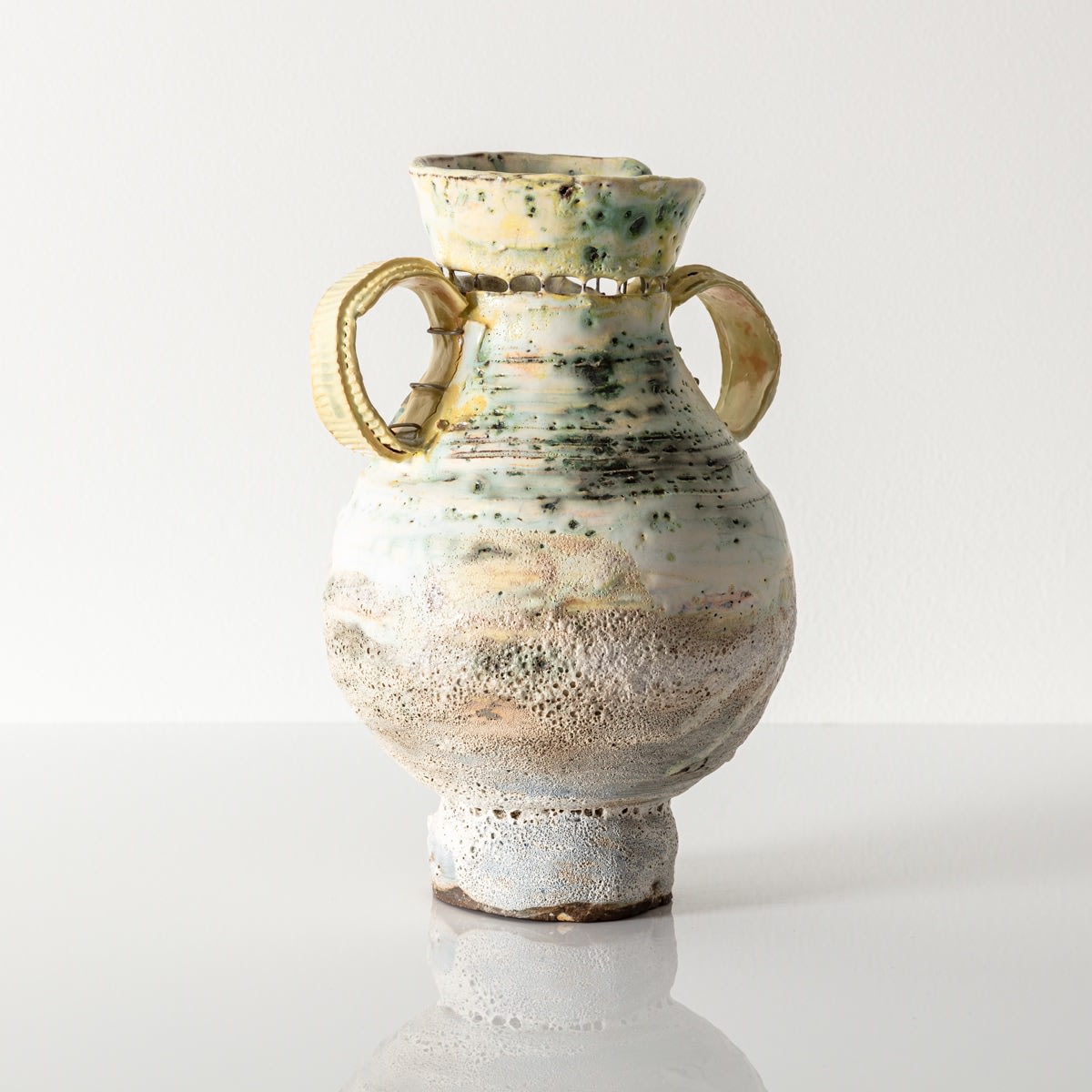 Ani Kasten, Yellow and Green Vessel with Handles
