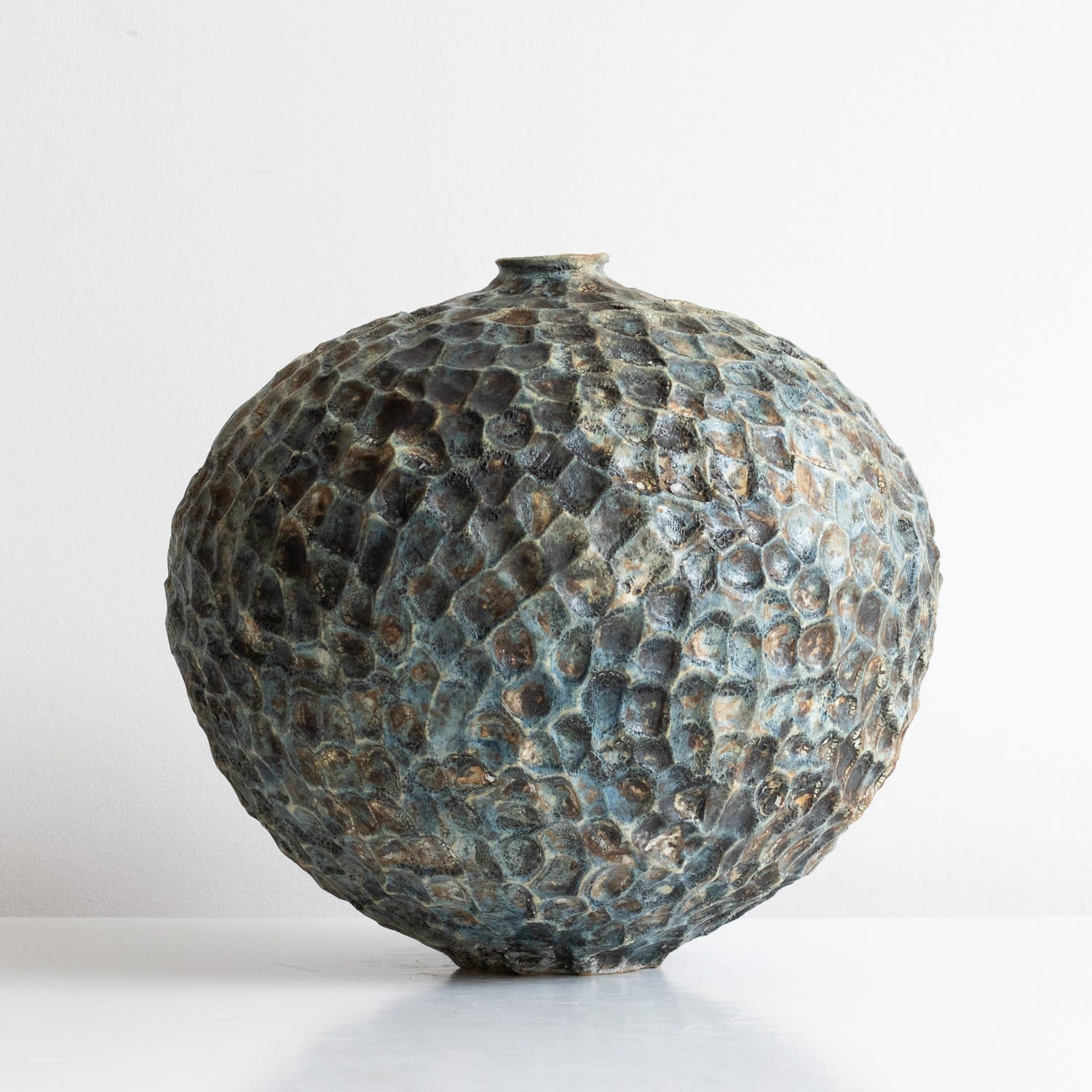 Lise Herud Braten, Slate Blue Carved Vessel