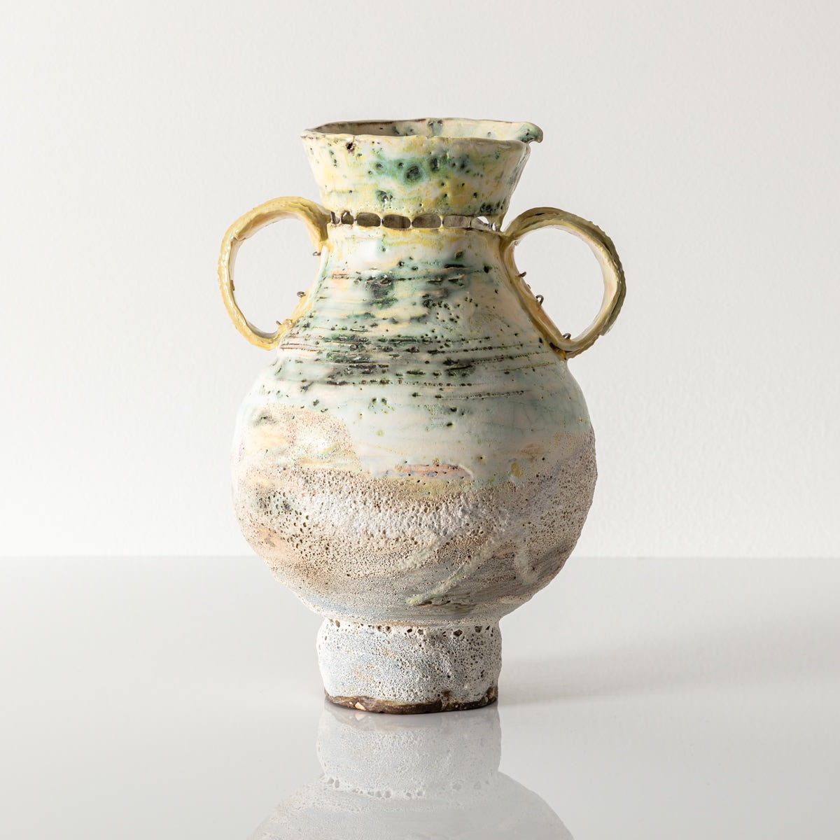 Ani Kasten, Yellow and Green Vessel with Handles