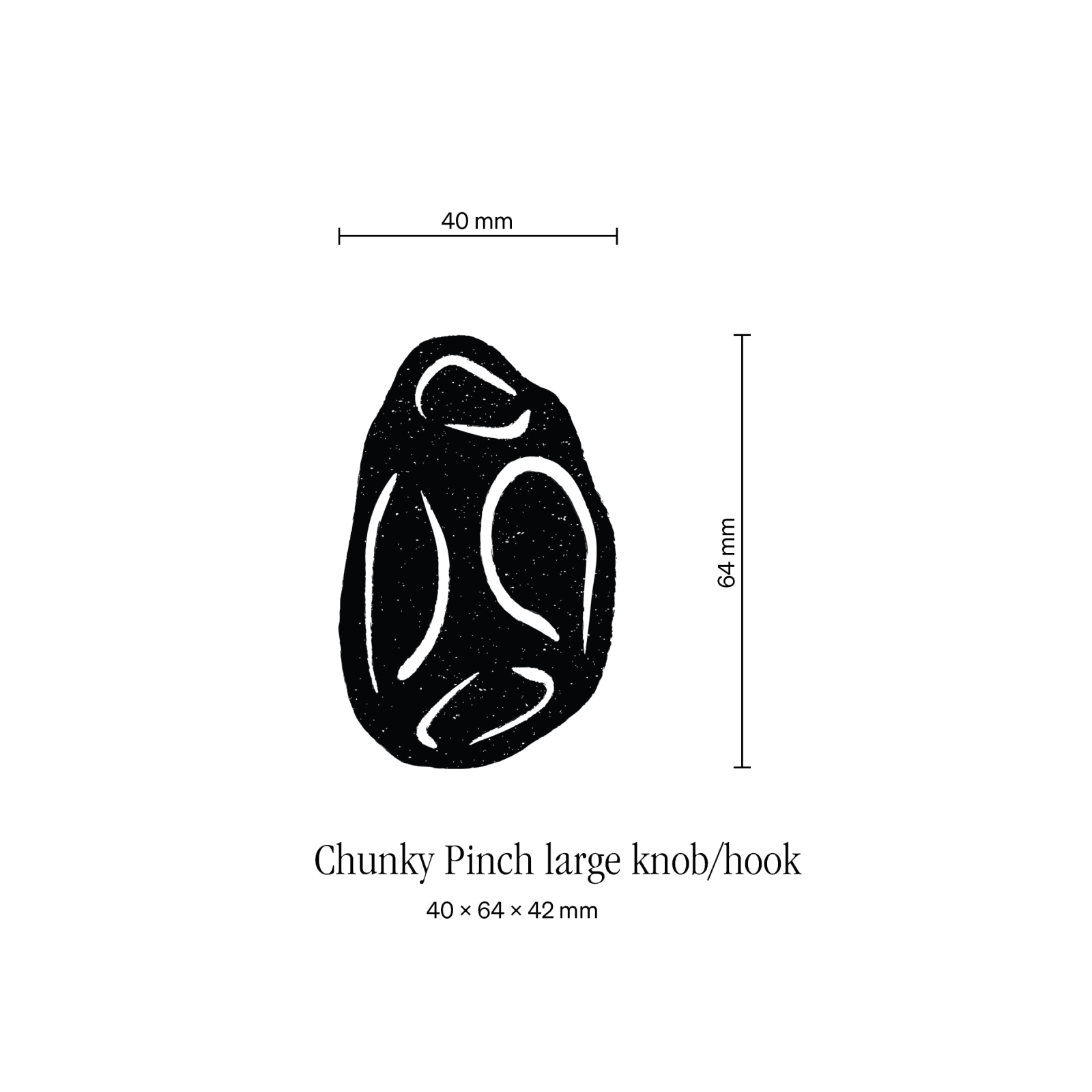 Eva Anna Gulacsi, Chunky Pinch Large Knob/Hook