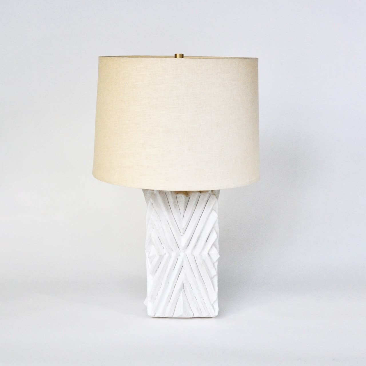 Christopher Maschinot, Carved Diamond Lamp in White