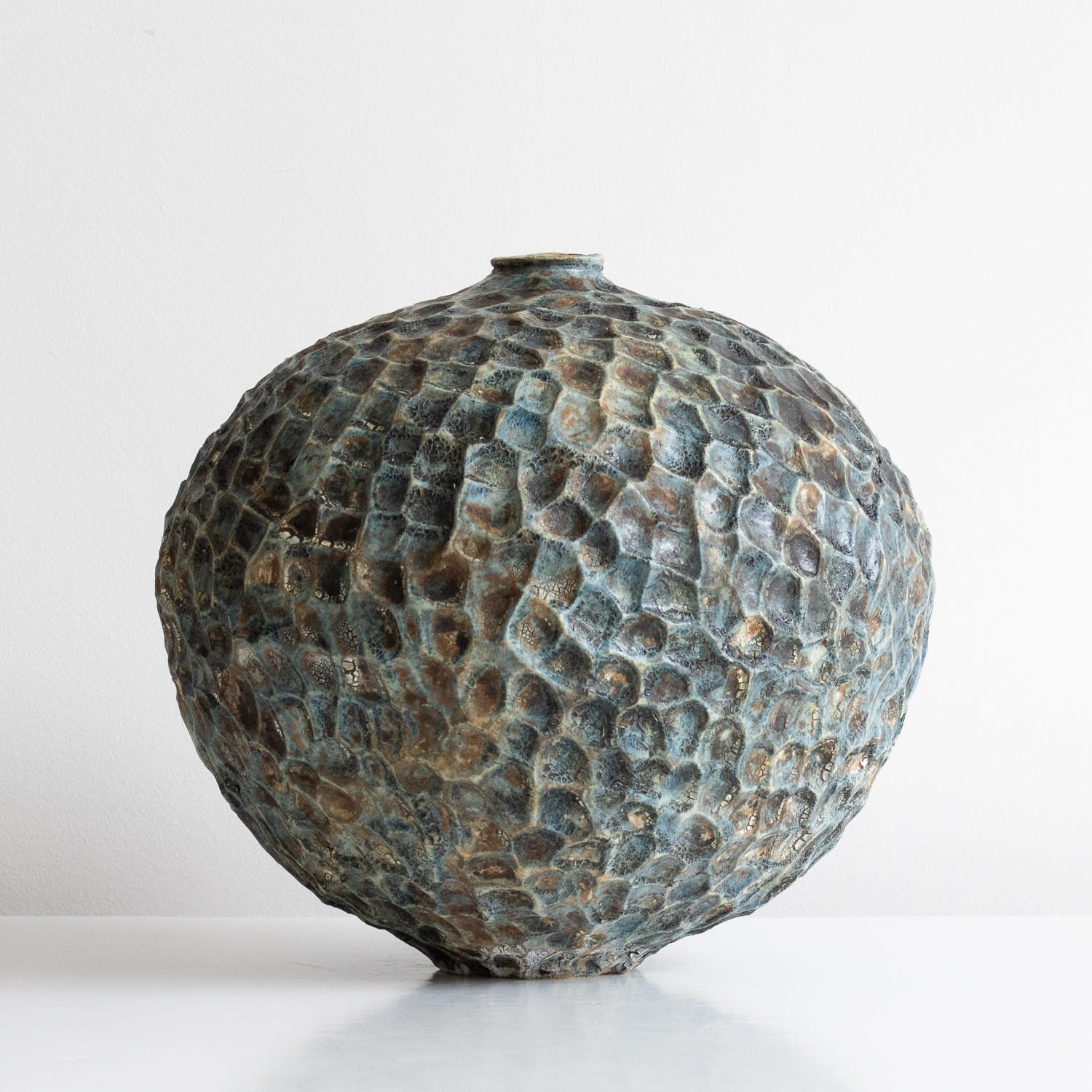 Lise Herud Braten, Slate Blue Carved Vessel