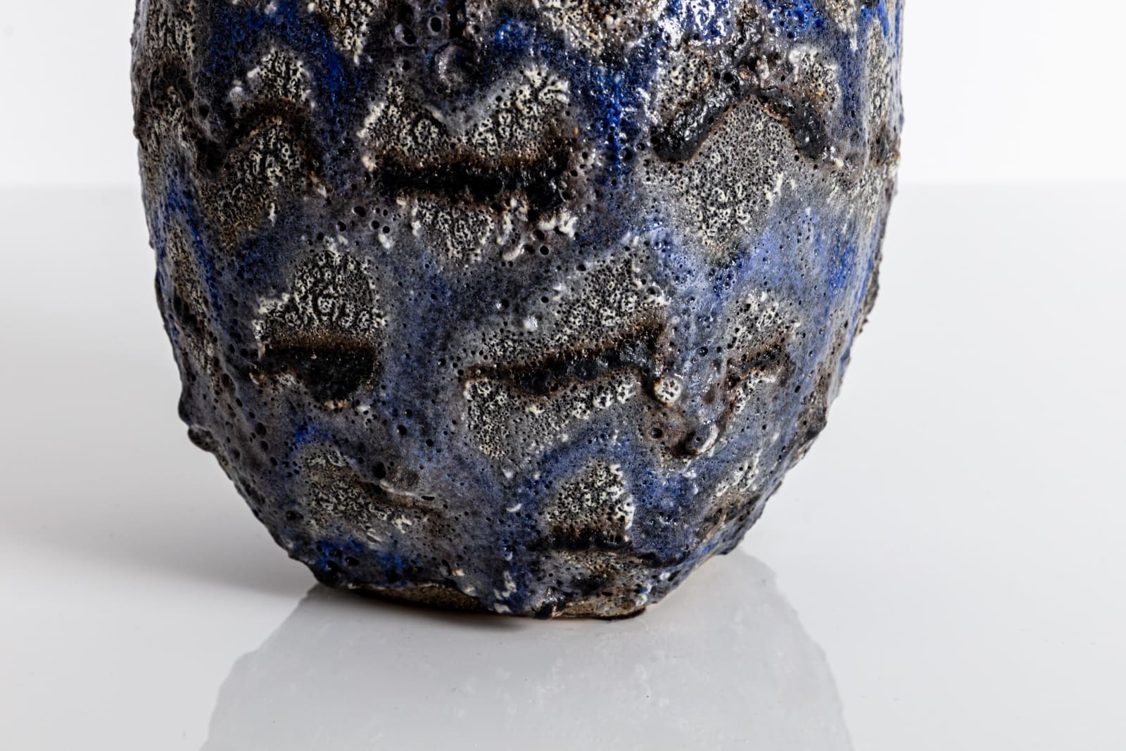 Gary Dipasquale, Squared Black, Grey, and Blue Textured Vase