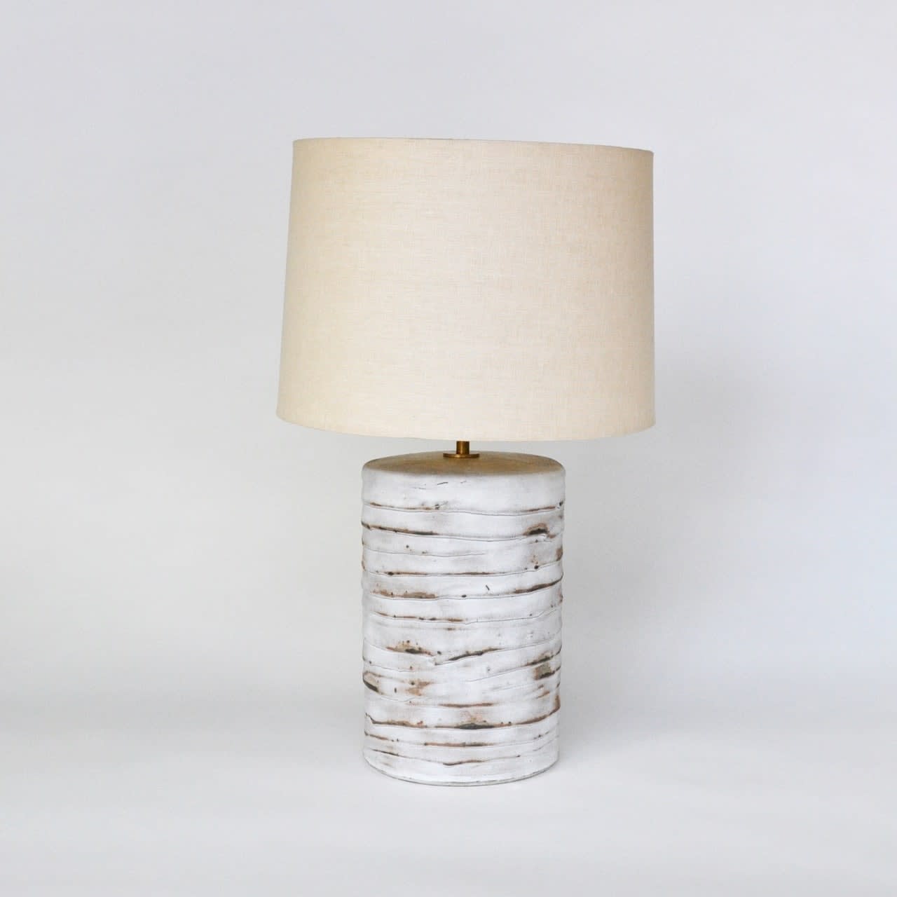 Christopher Maschinot, Brown & White Ceramic Lamp
