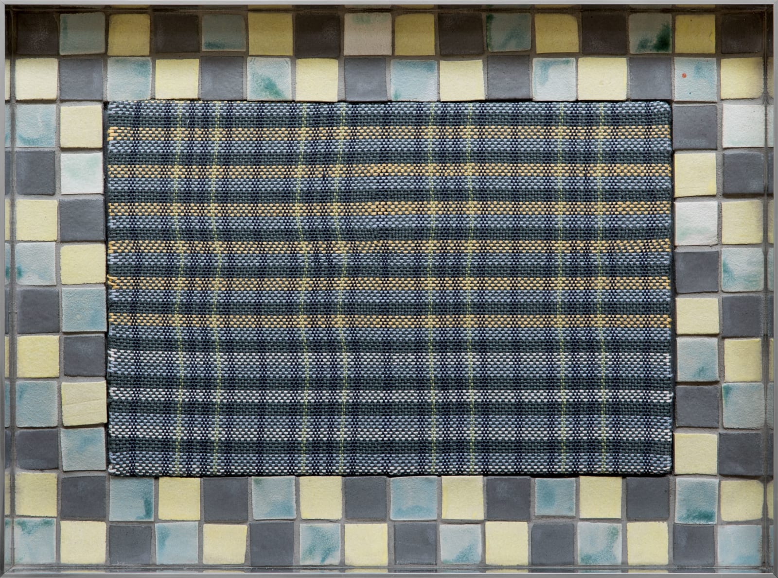 Tia Ansell, Grid (Grey, Yellow and Teal), 2019