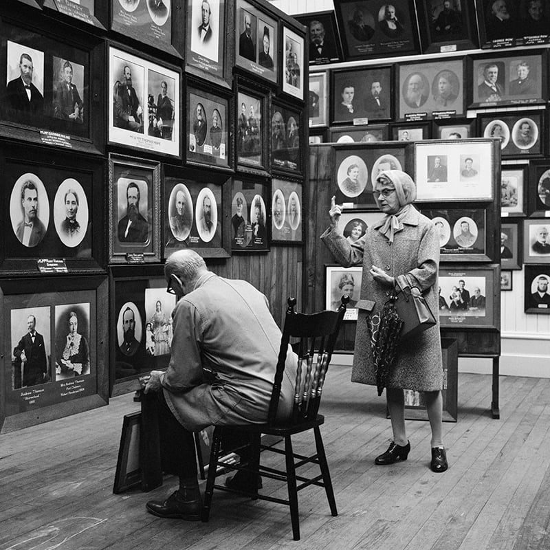 Ans Westra, Early Settlers Museum, Dunedin, Otago, 1970