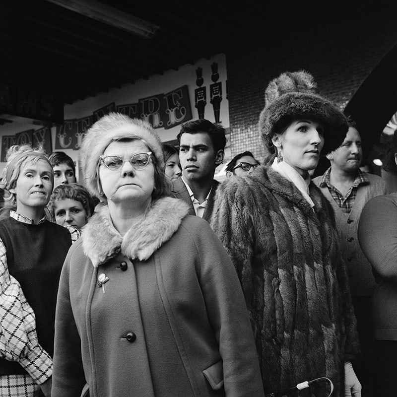 Ans Westra, Watching Miss NZ Contestants, Cuba Mall, Wellington, 1971