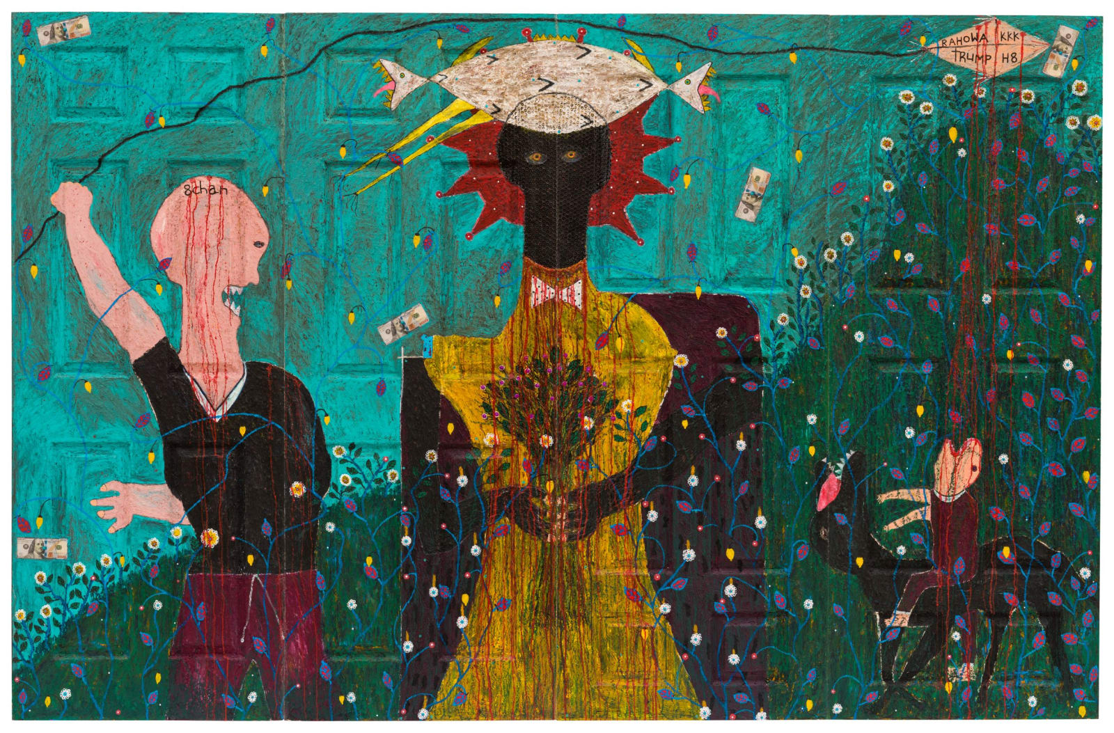 Adjani Okpu-Egbe, Fabricated Anthropology (Quadriptych), 2019