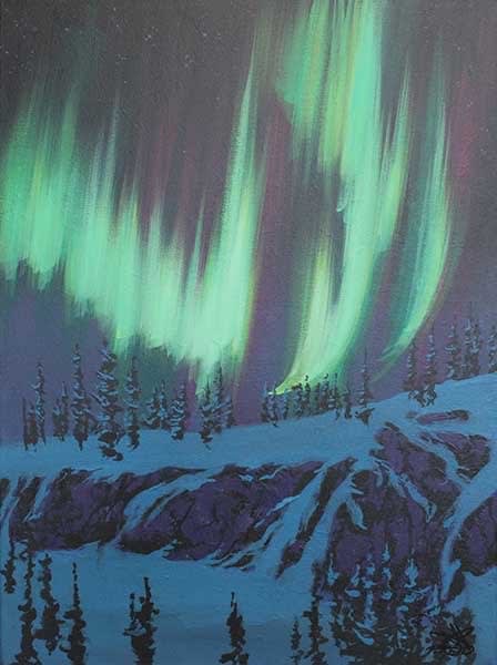 Peter John Reid, Under Night Light in Yellow Knife