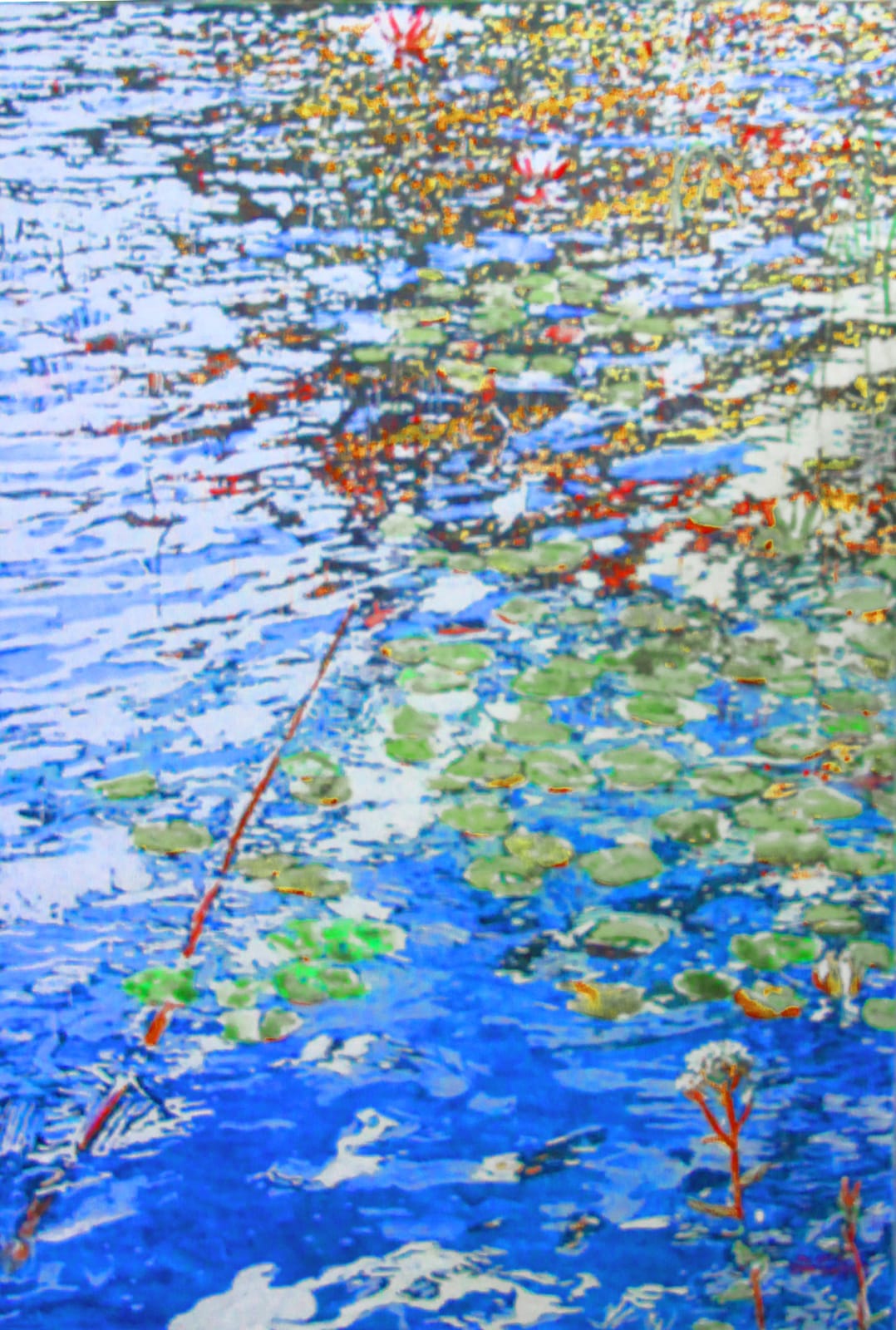 Micheal Zarowsky, Summer Water Dazzle with Lilies 2