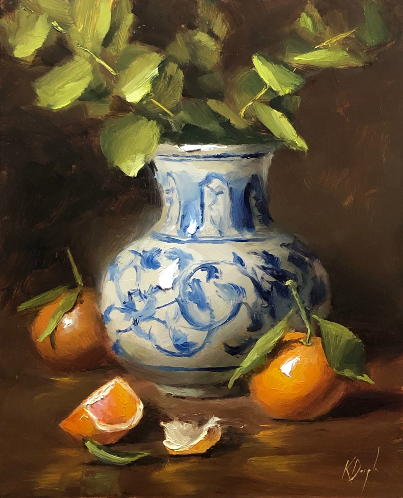 Karen Daigle, Delft Vase with Clementines