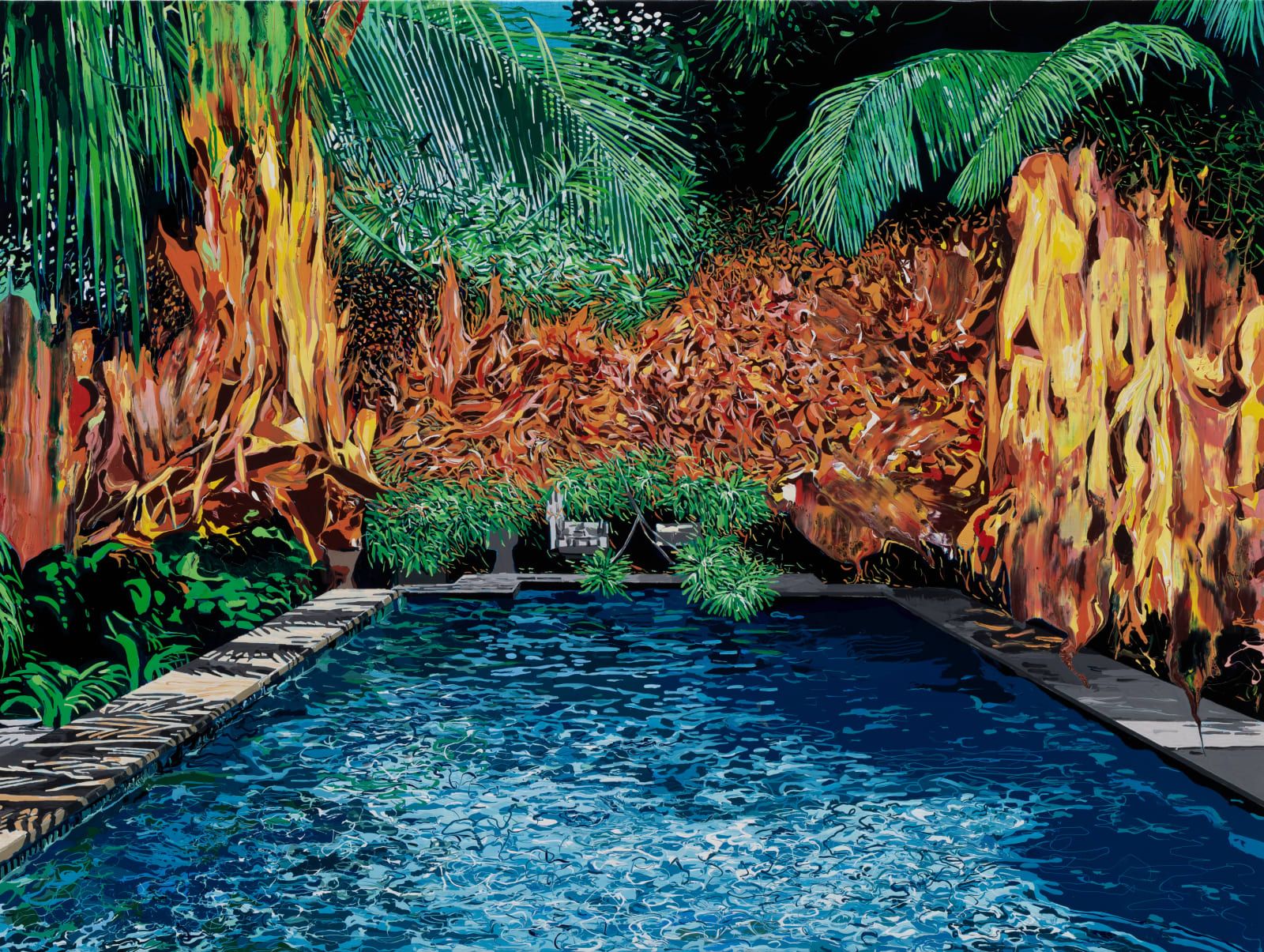 Yujin KANG, Pool with fire, 2024
