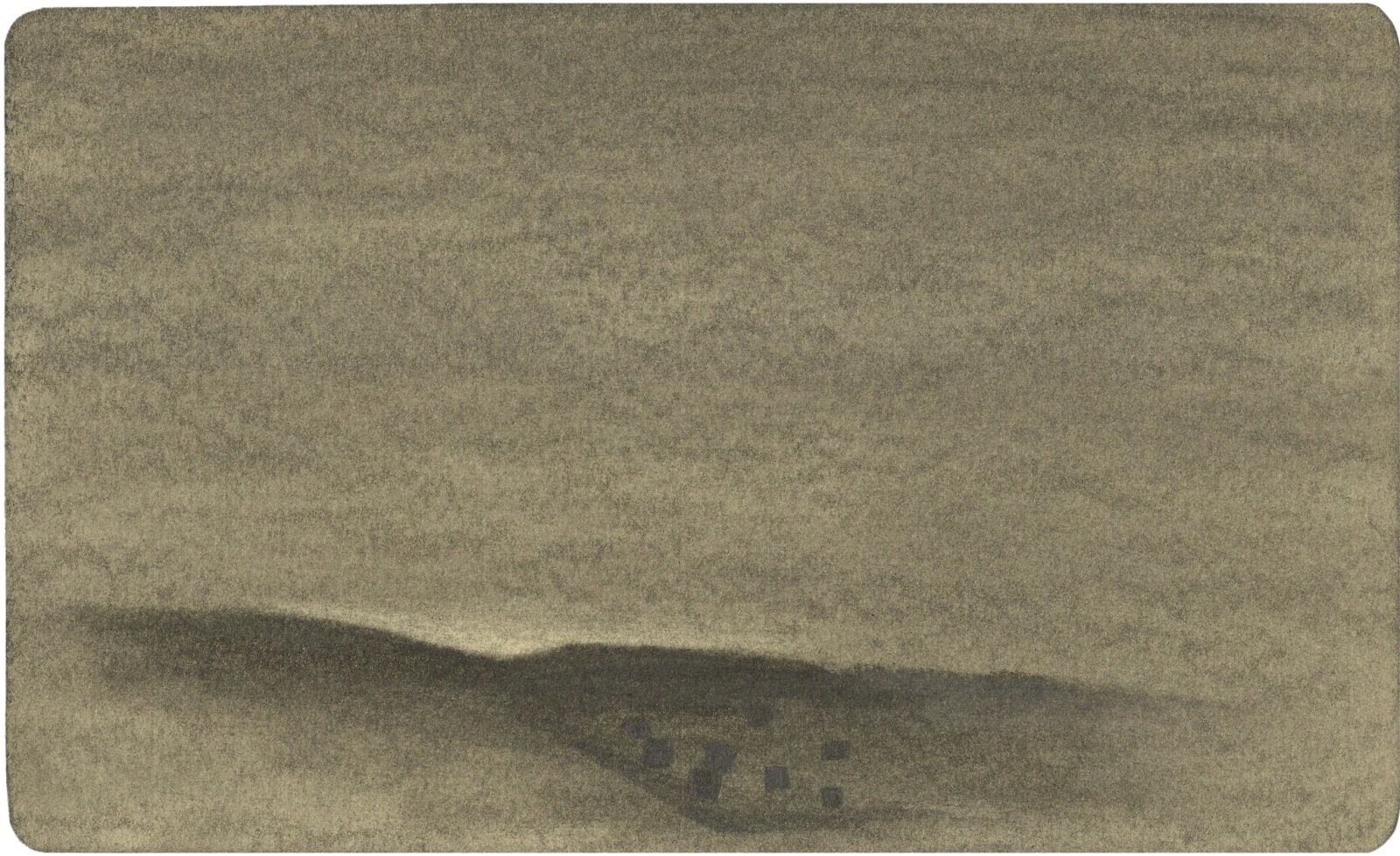 Obscured graphite rendering of sunset