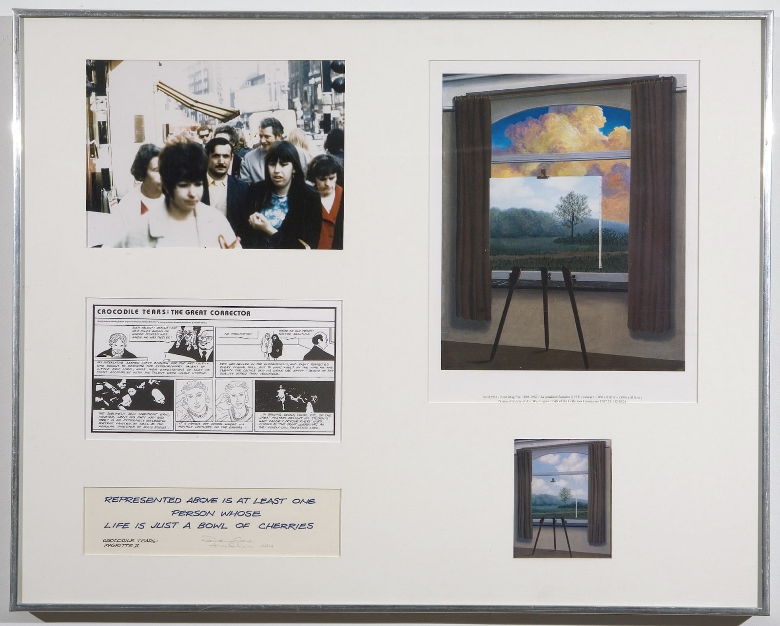 DOUGLAS HUEBLER, Crocodile Tears : Great Corrector #37 (Magritte II), 1994