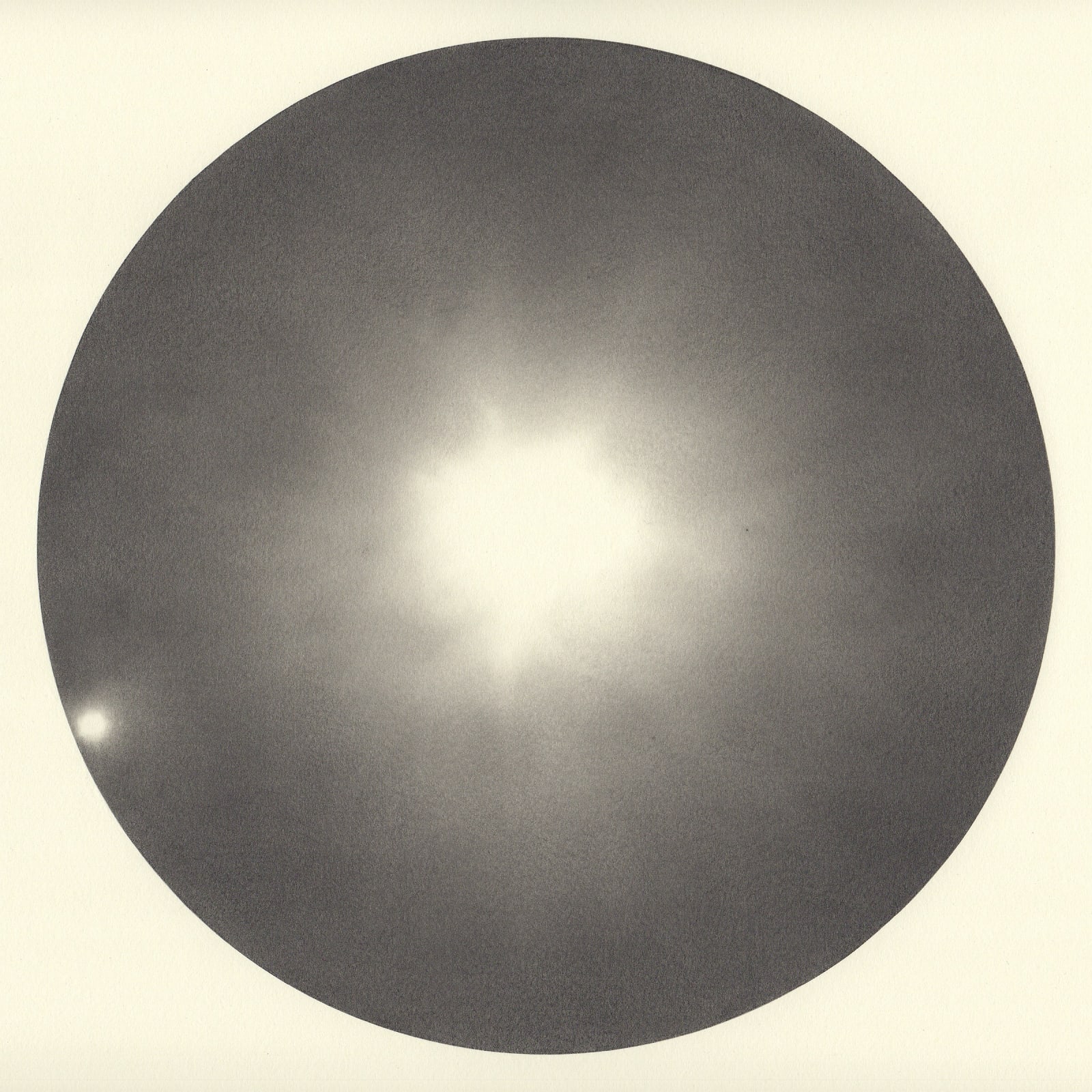 Circle drawing with galaxy inside of it