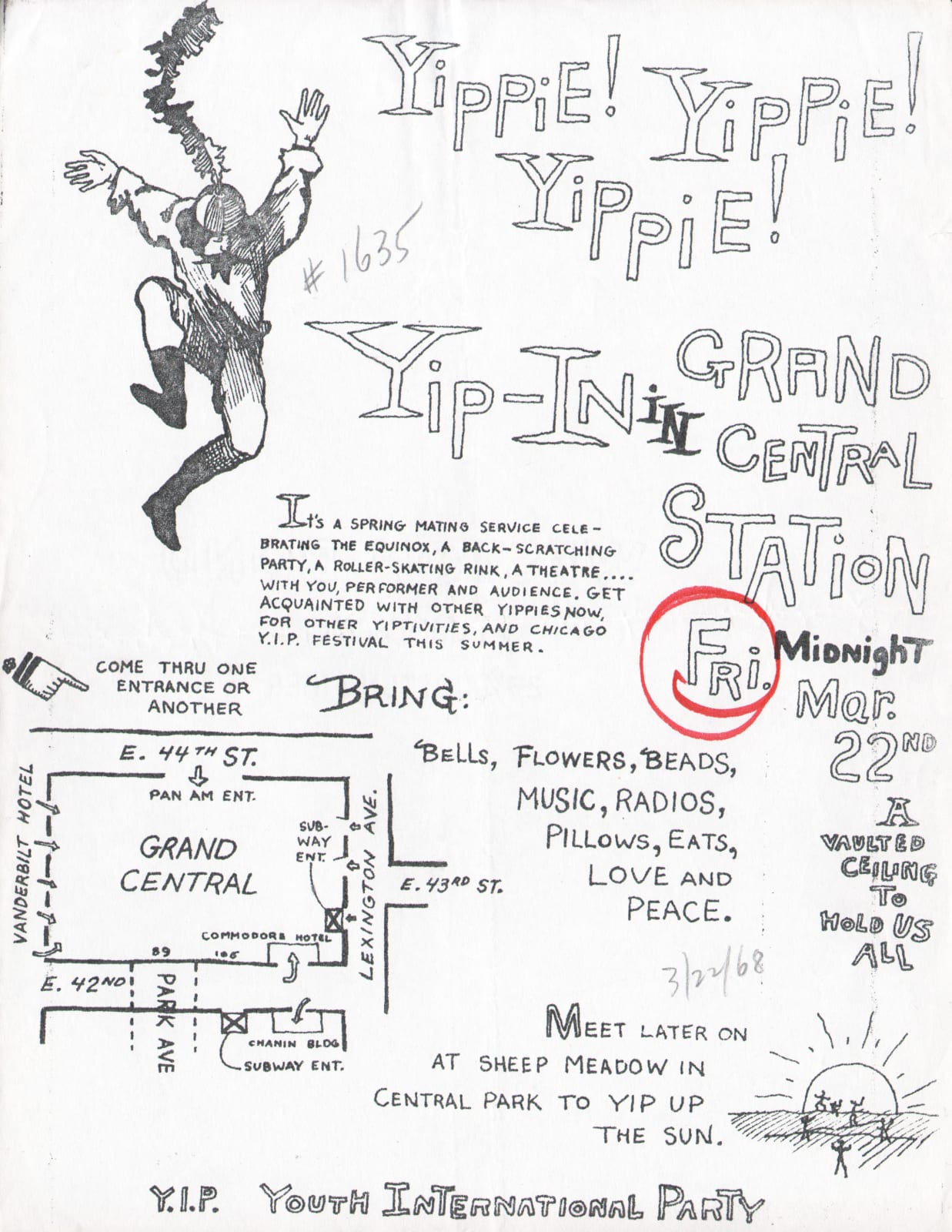 Black and white flyer promoting a 