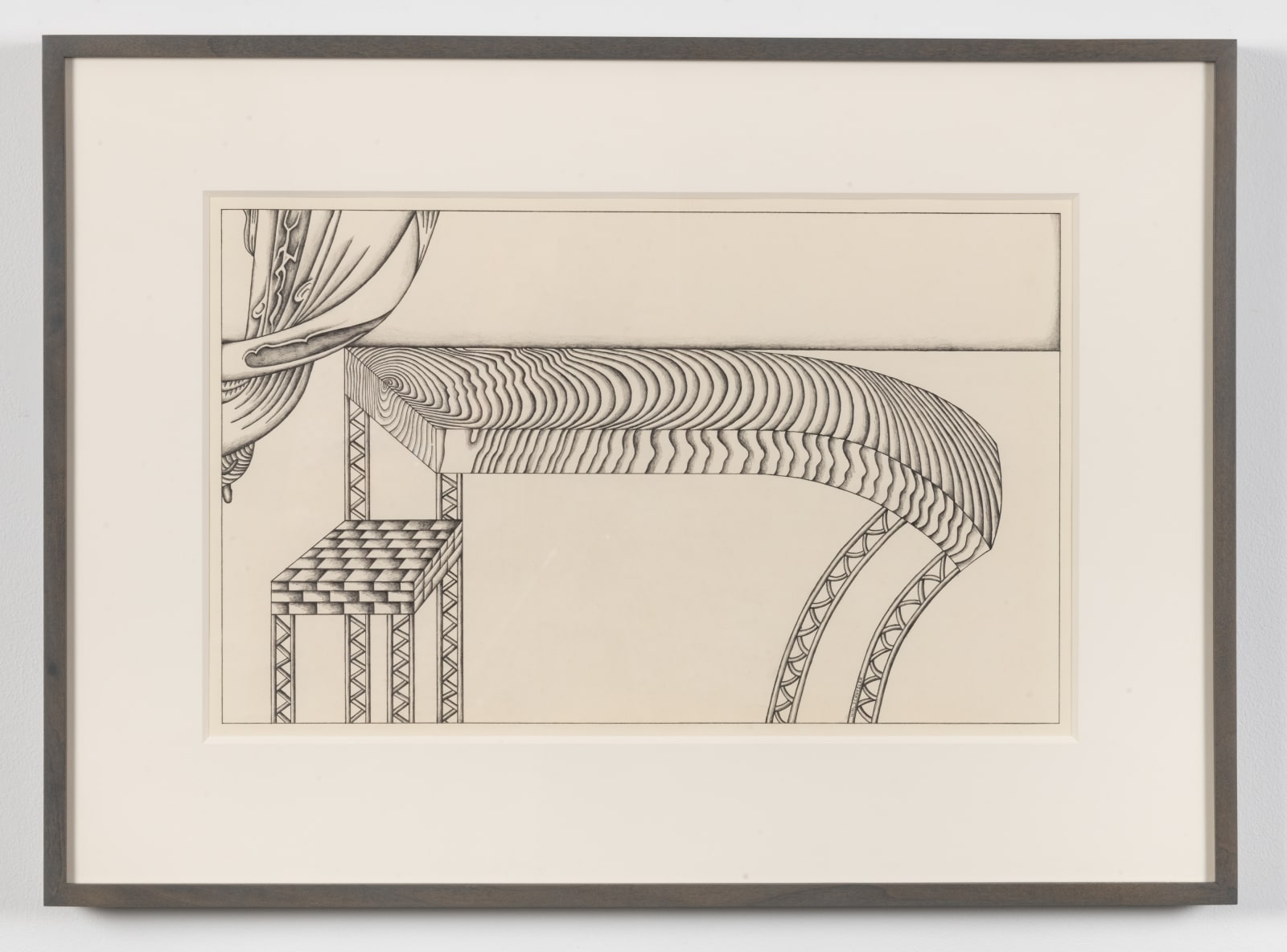 Drawing of wooden table abstracted