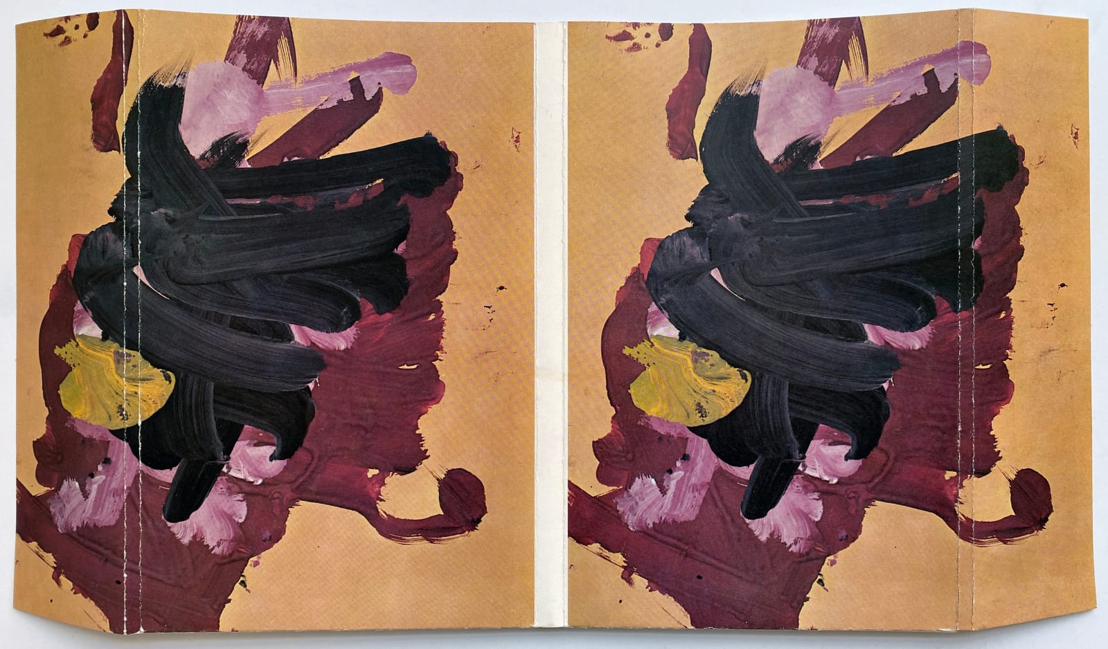 Cover of SMS painted in black and purple by Congo the chimpanzee