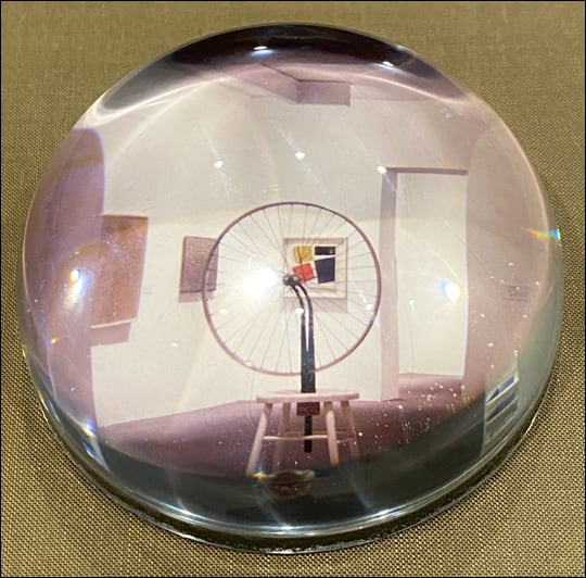 Paperweight showing Marcel Duchamp's 