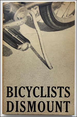 book cover showing a bicycle pedal and kickstand