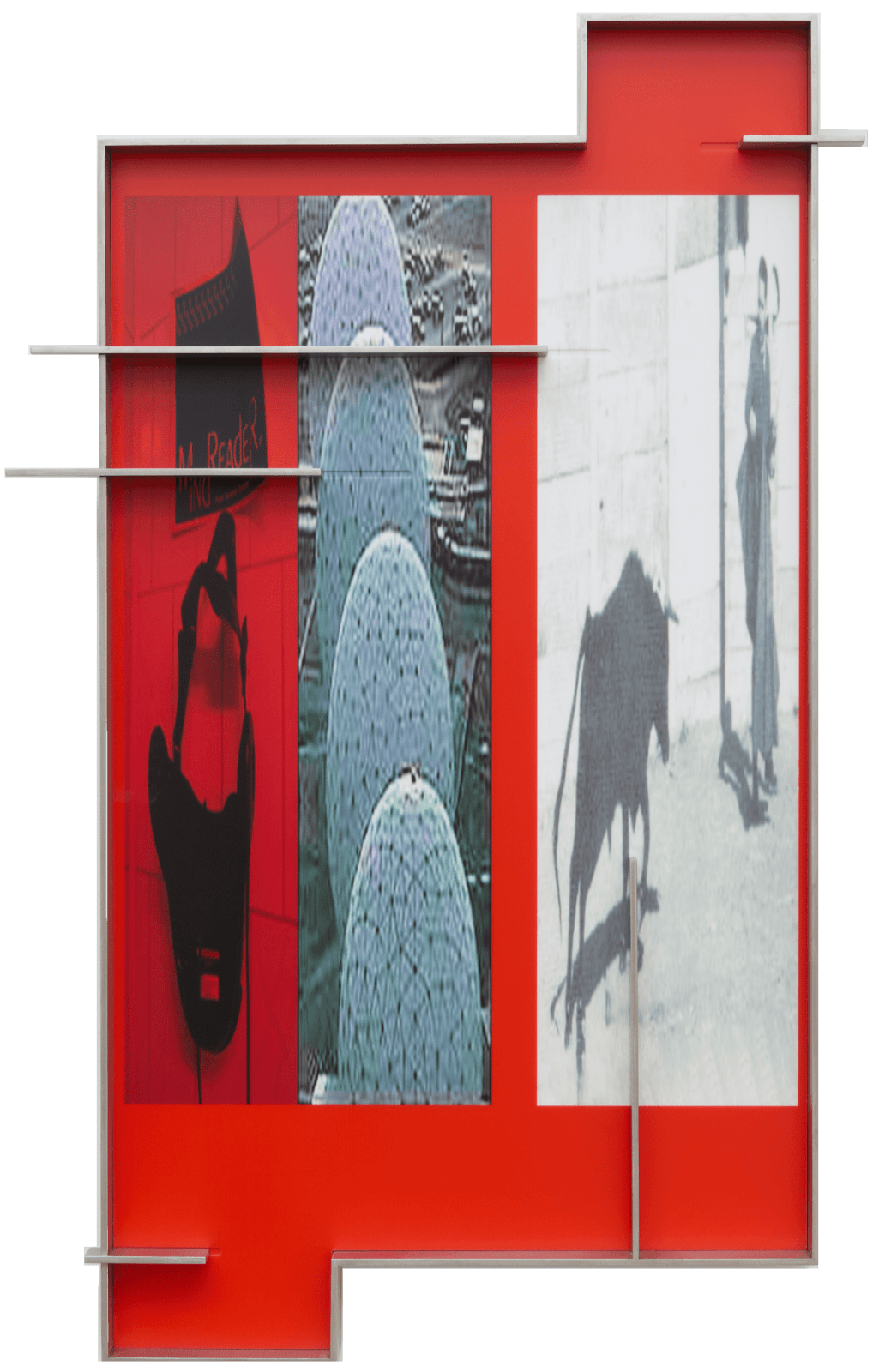 Stainless steel composition with images printed on it