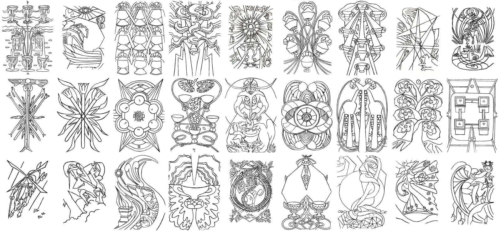27 Tarot Drawings