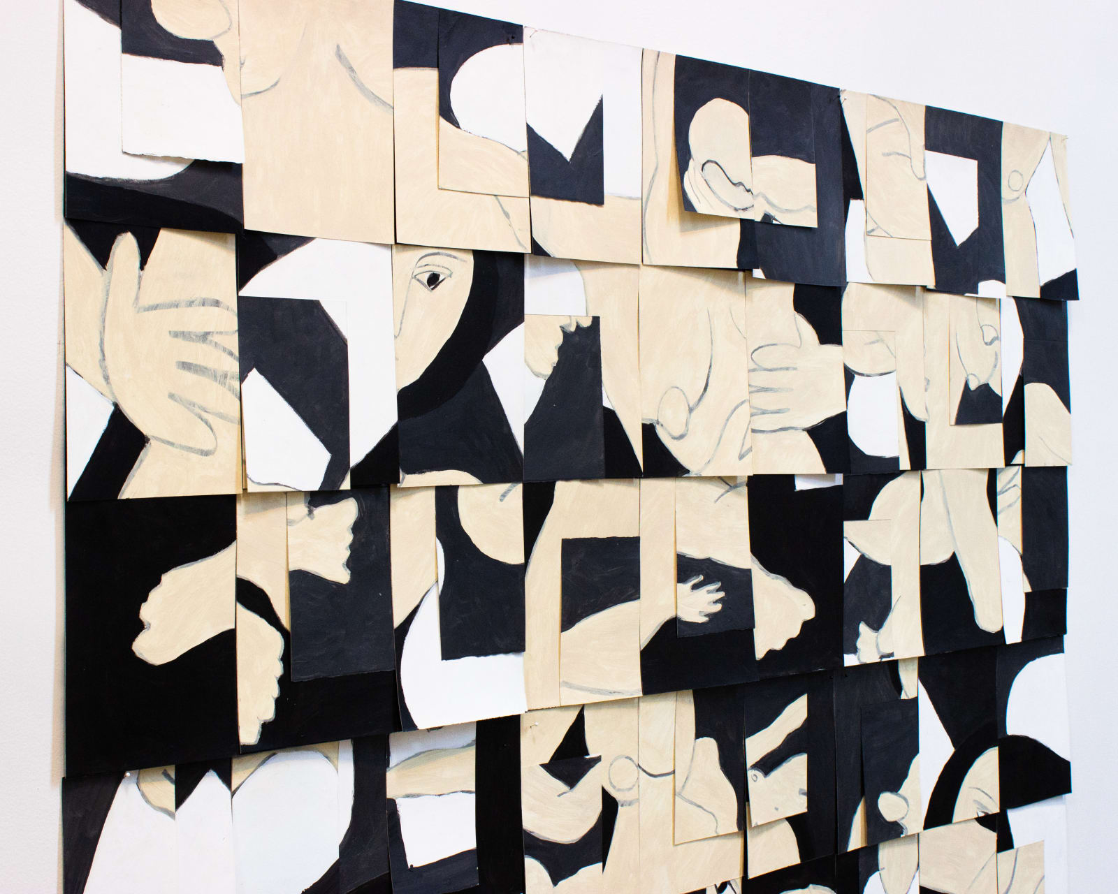 Painting of female body varying and repeating pages