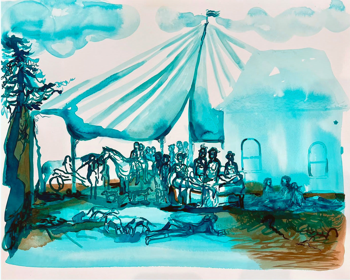 Suzy Spence, Blue Polo Tent, 2023