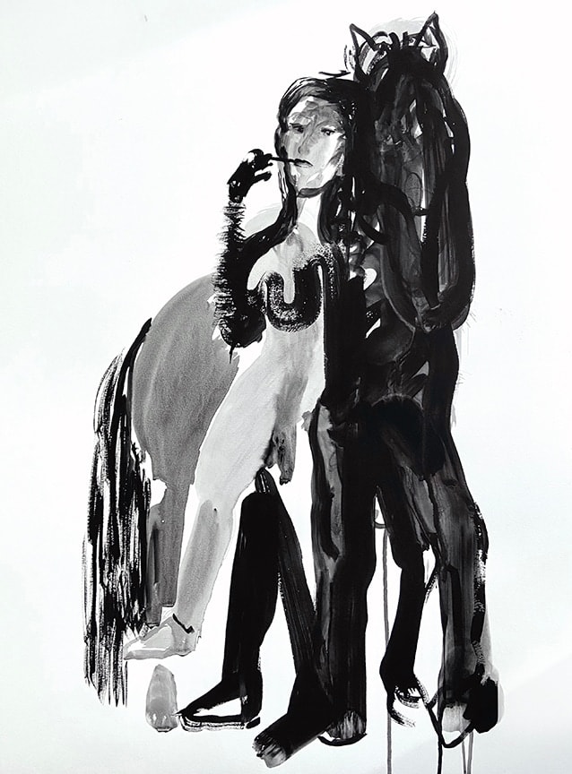 Suzy Spence, Smoker with Horse, 2021