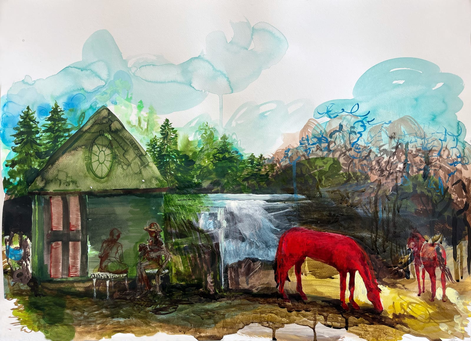 Suzy Spence, Red horse , 2025