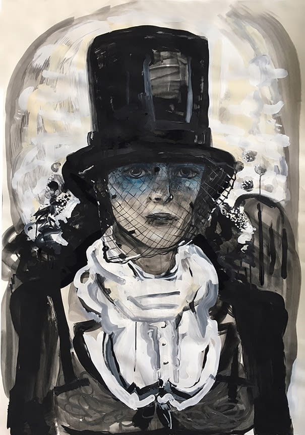 Suzy Spence, Widow (blue veil), 2017