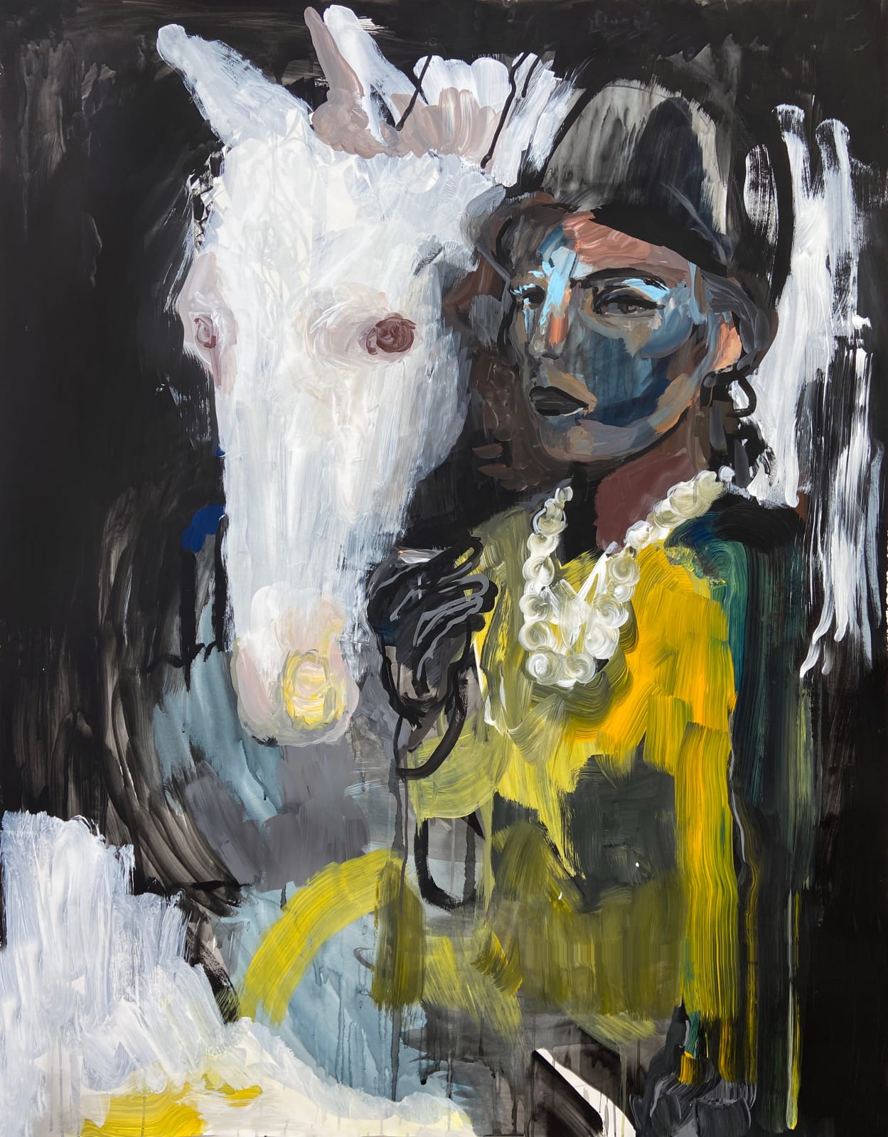 Suzy Spence, Jockey in pearls, 2021