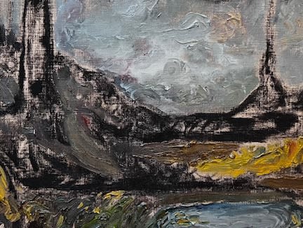 Maitha Abdalla A Tree Falls Series, 1, 2023 Oil on canvas 65 x 53 cm 25 5/8 x 20 7/8 in (C01005)
