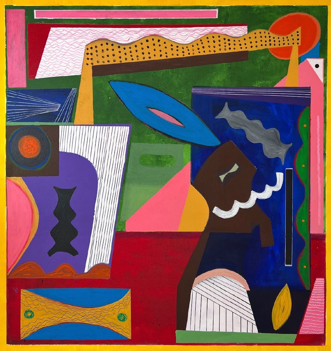 Nasser Almulhim Poem for the soul, 2025 Acrylic on canvas 200 x 190 cm 78 3/4 x 74 3/4 in