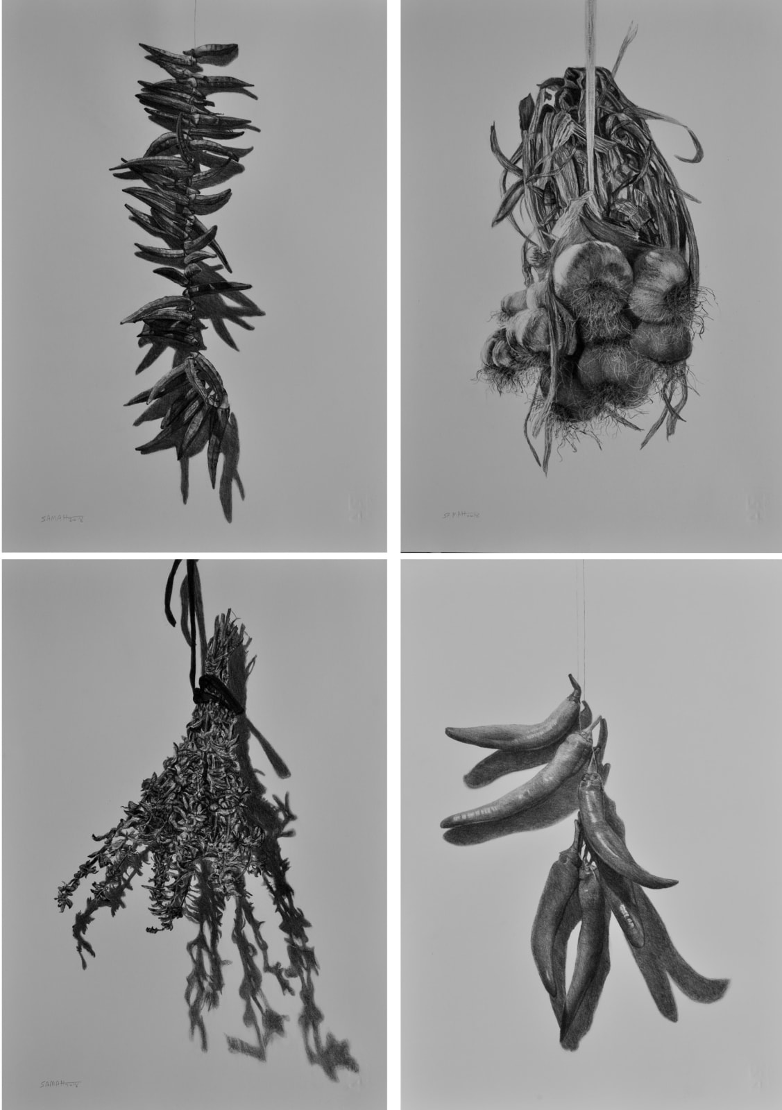 Samah Shihadi, Hanging Series x 4 , 2018