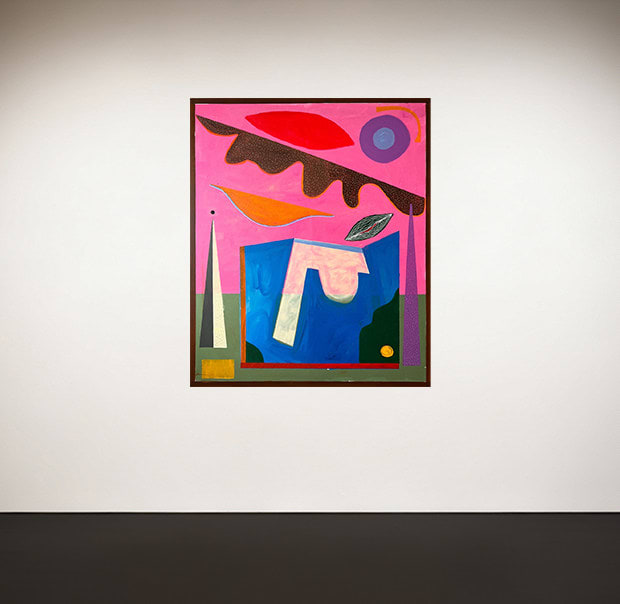 Nasser Almulhim Gravity in Rehearsal, 2025 Acrylic on canvas 220 x 180 cm 86 5/8 x 70 7/8 in